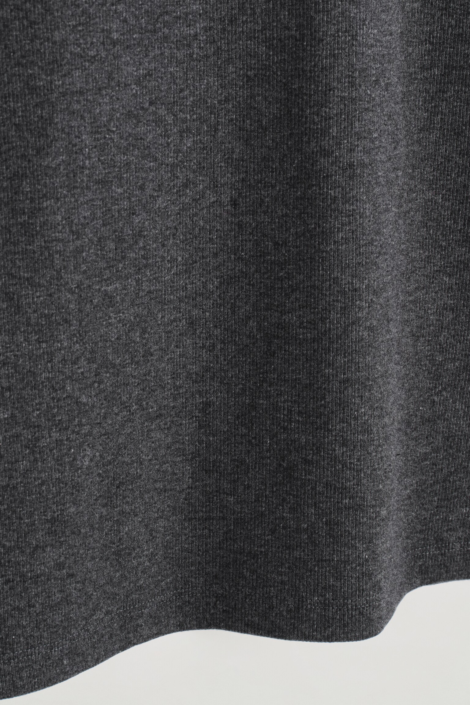 T-SHIRT SLIM EN COTON CÔTELÉ - CHARBON/KAKI FONCÉ/BLANC/KAKI/BLEU MARINE/NOIR/GRIS CLAIR - 6