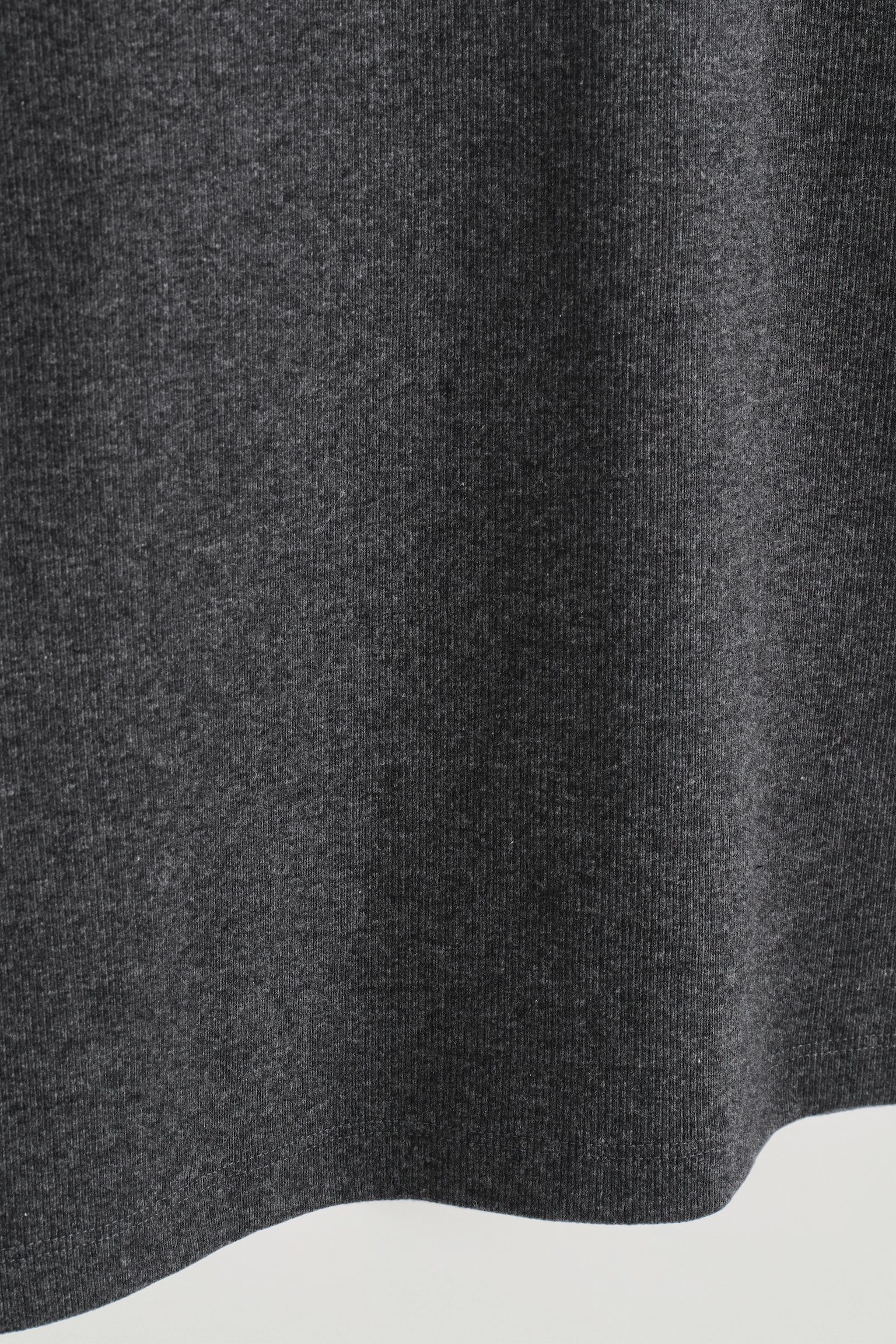 SLIM RIBBED COTTON T-SHIRT - CHARCOAL/DARK KHAKI/WHITE/BLACK/NAVY/KHAKI/LIGHT GREY - 6