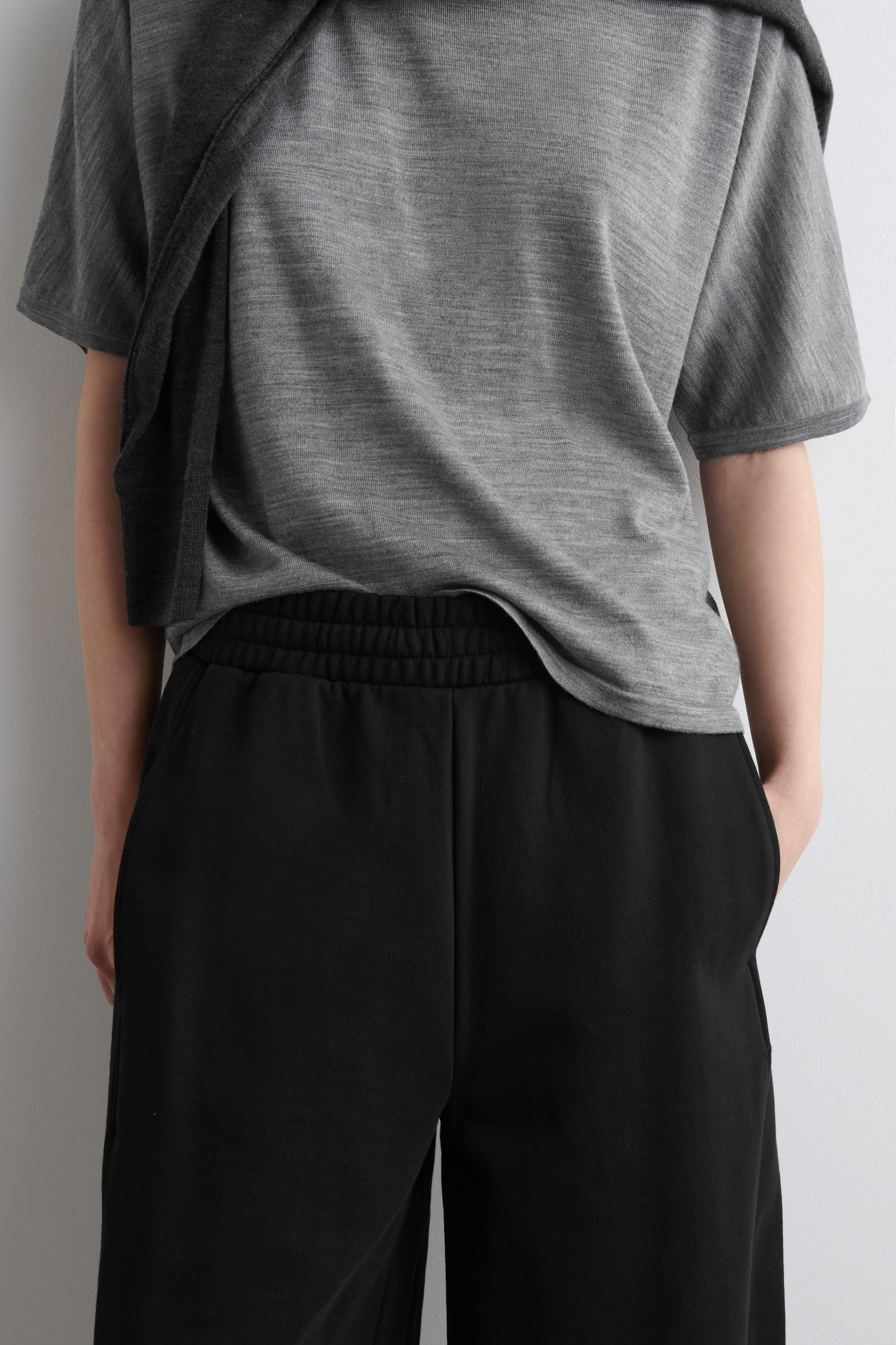 JERSEY WIDE-LEG JOGGERS