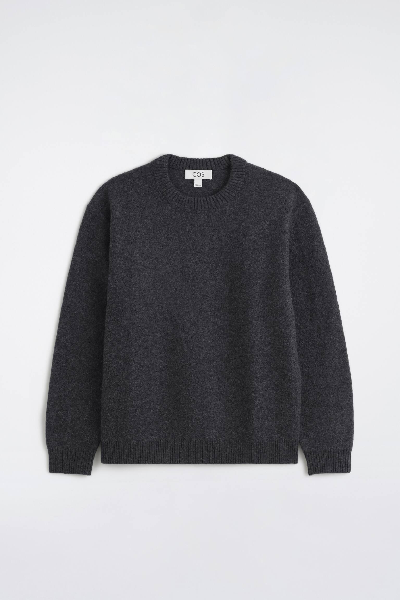 MAGLIONE GIROCOLLO IN LANA MERINO COTTA - ANTRACITE/BLU - 1