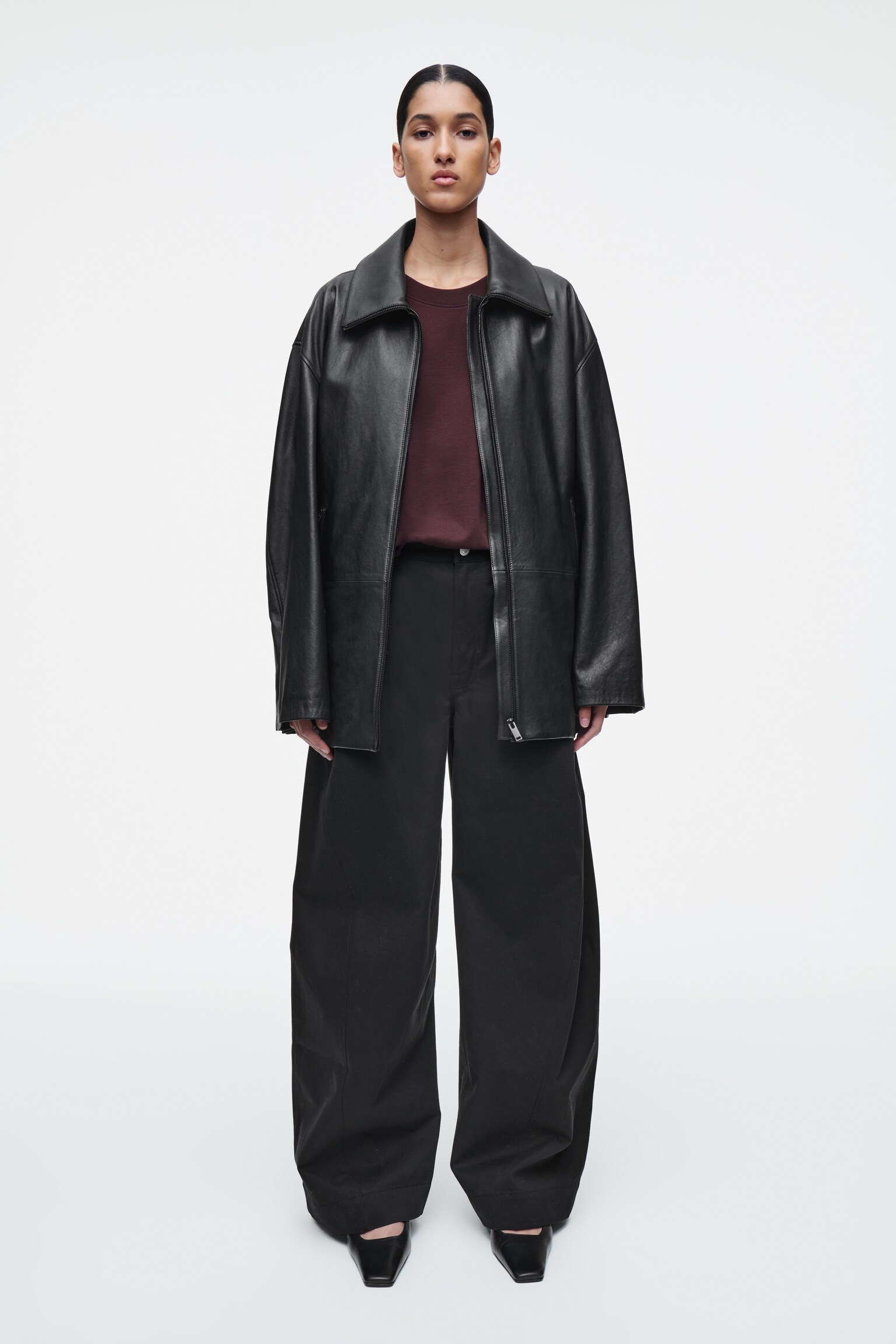 CAMISETA OVERSIZE DE ALGODÓN - BURDEOS/VERDE CLARO/ROJO OSCURO/BLANCO - 3