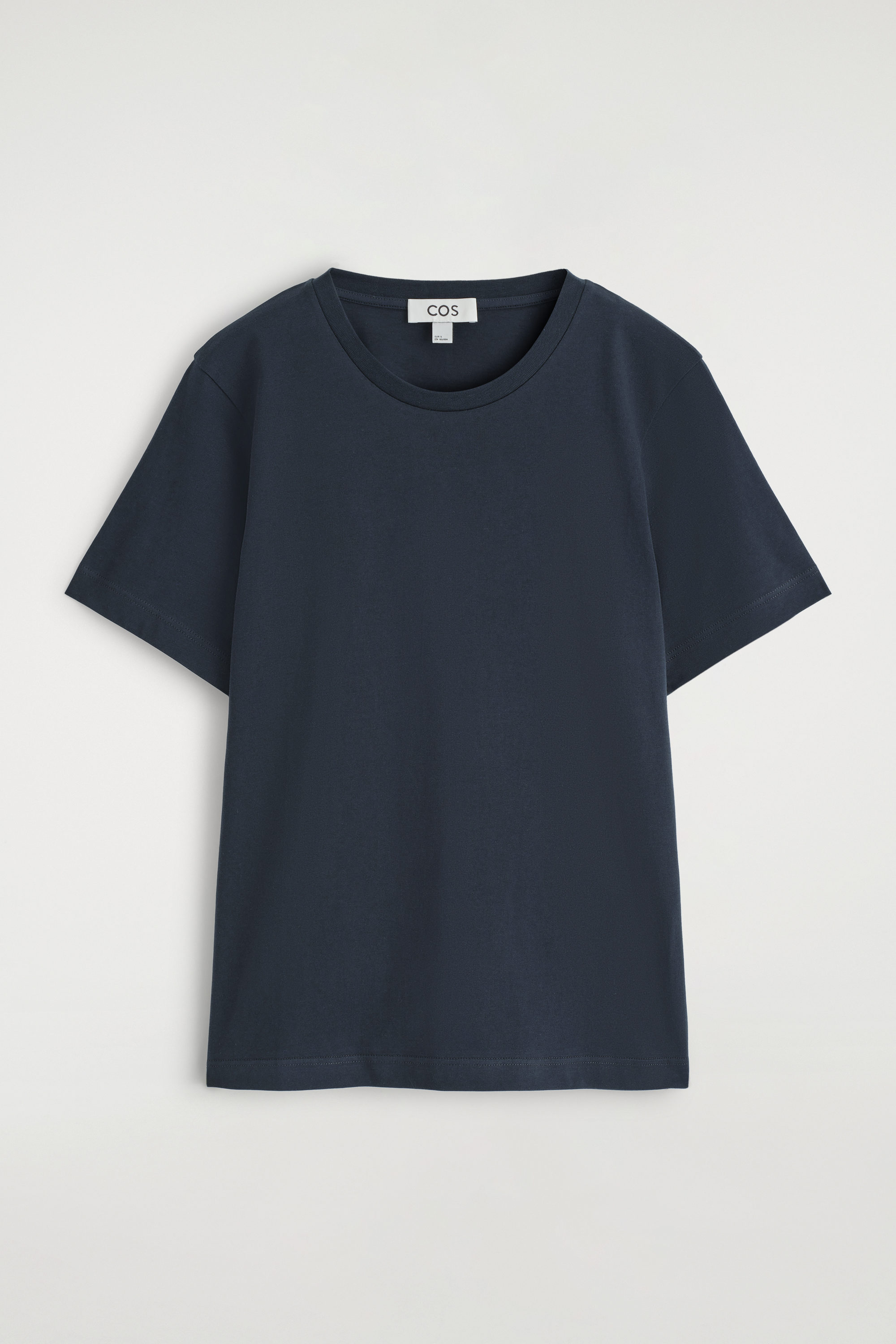 CREW-NECK COTTON T-SHIRT - NAVY | COS