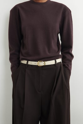 REVERSIBLE LEATHER BELT — BLACK / ECRU 2