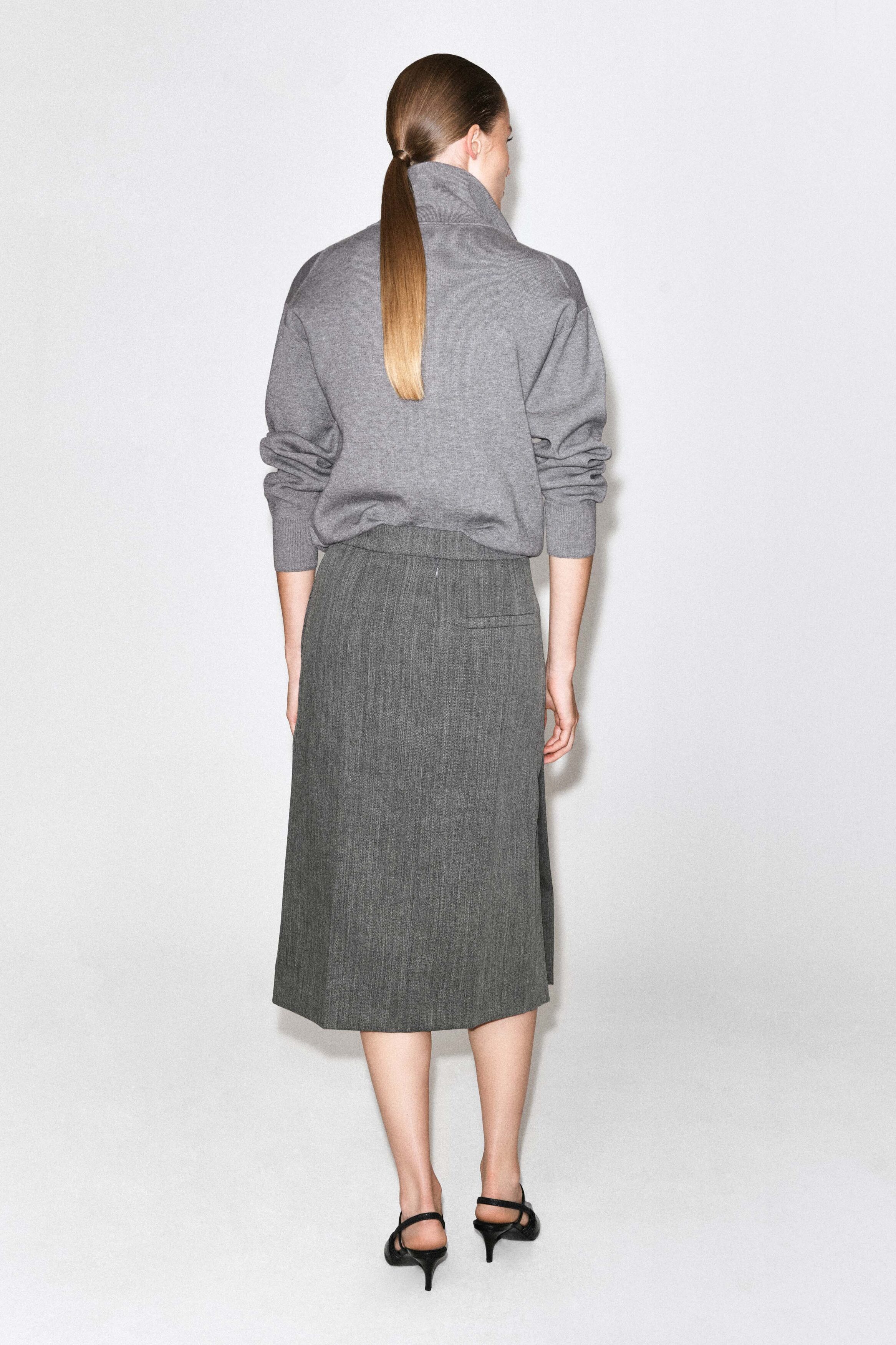 TAILORED WOOL MIDI SKIRT - HEATHER | COS US