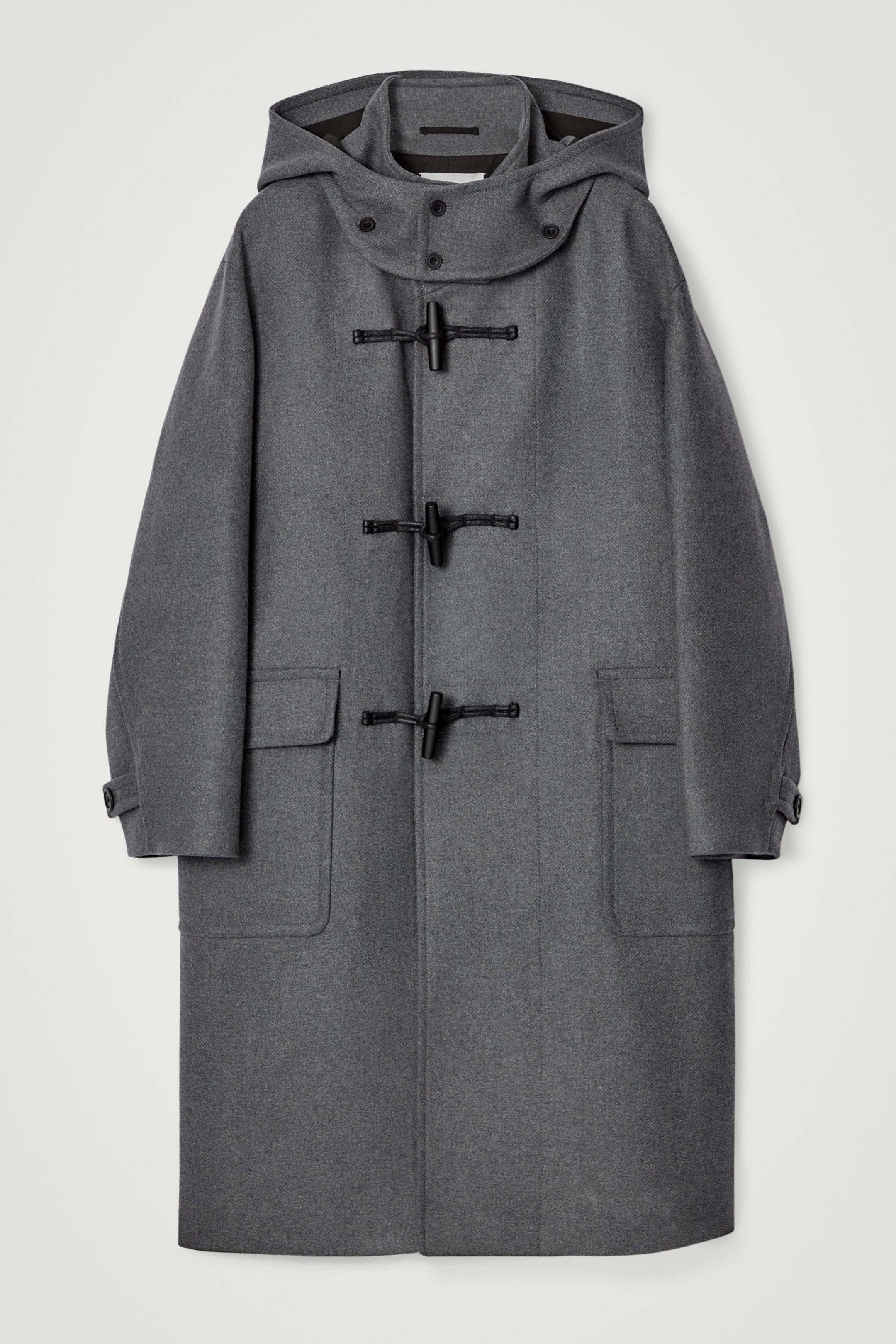 DUFFELKAPPA I ULL MED HUVA