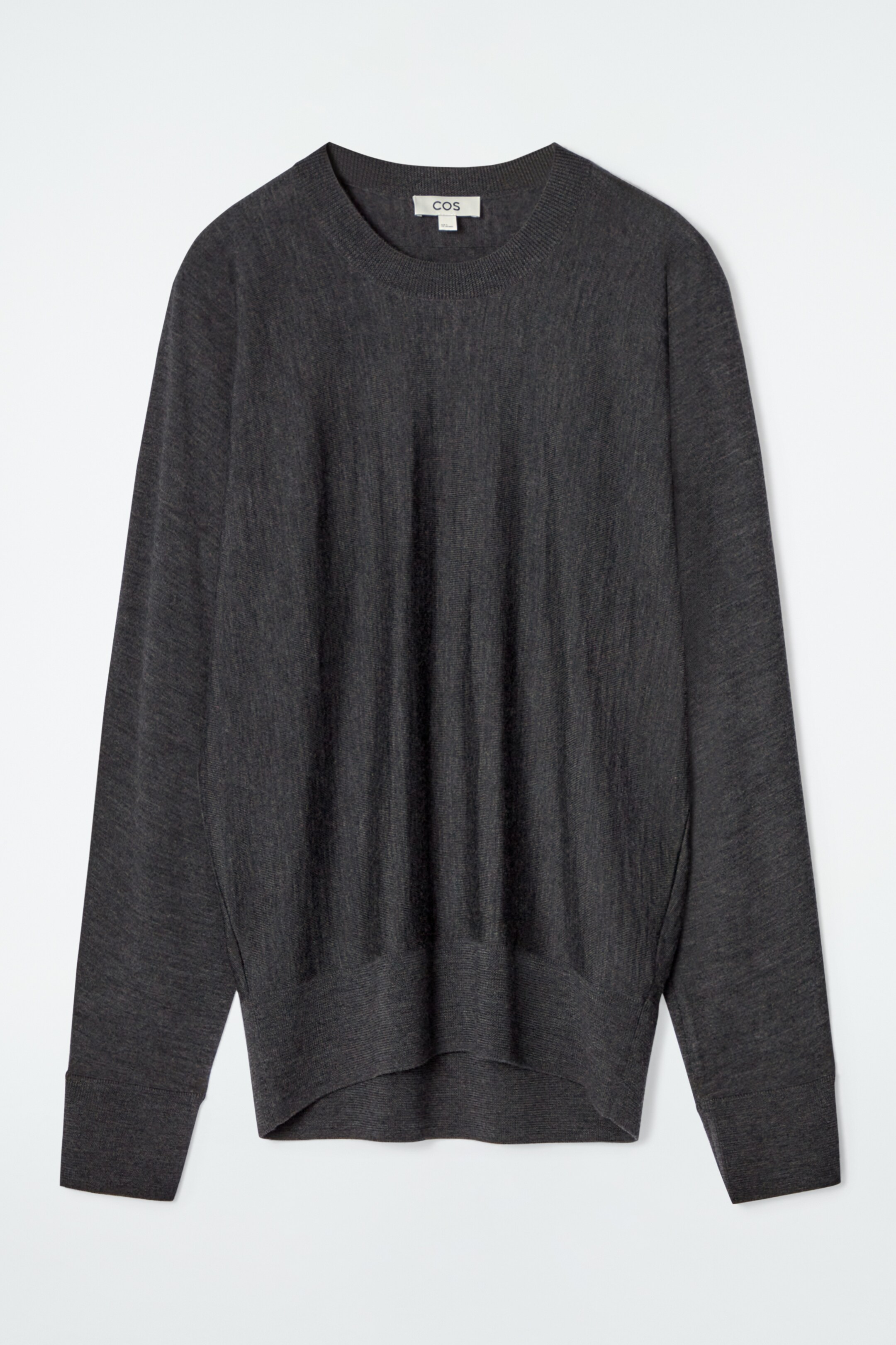 View larger image: ROUNDED MERINO WOOL JUMPER - GREY MÉLANGE - Ladies | H&M GB 6