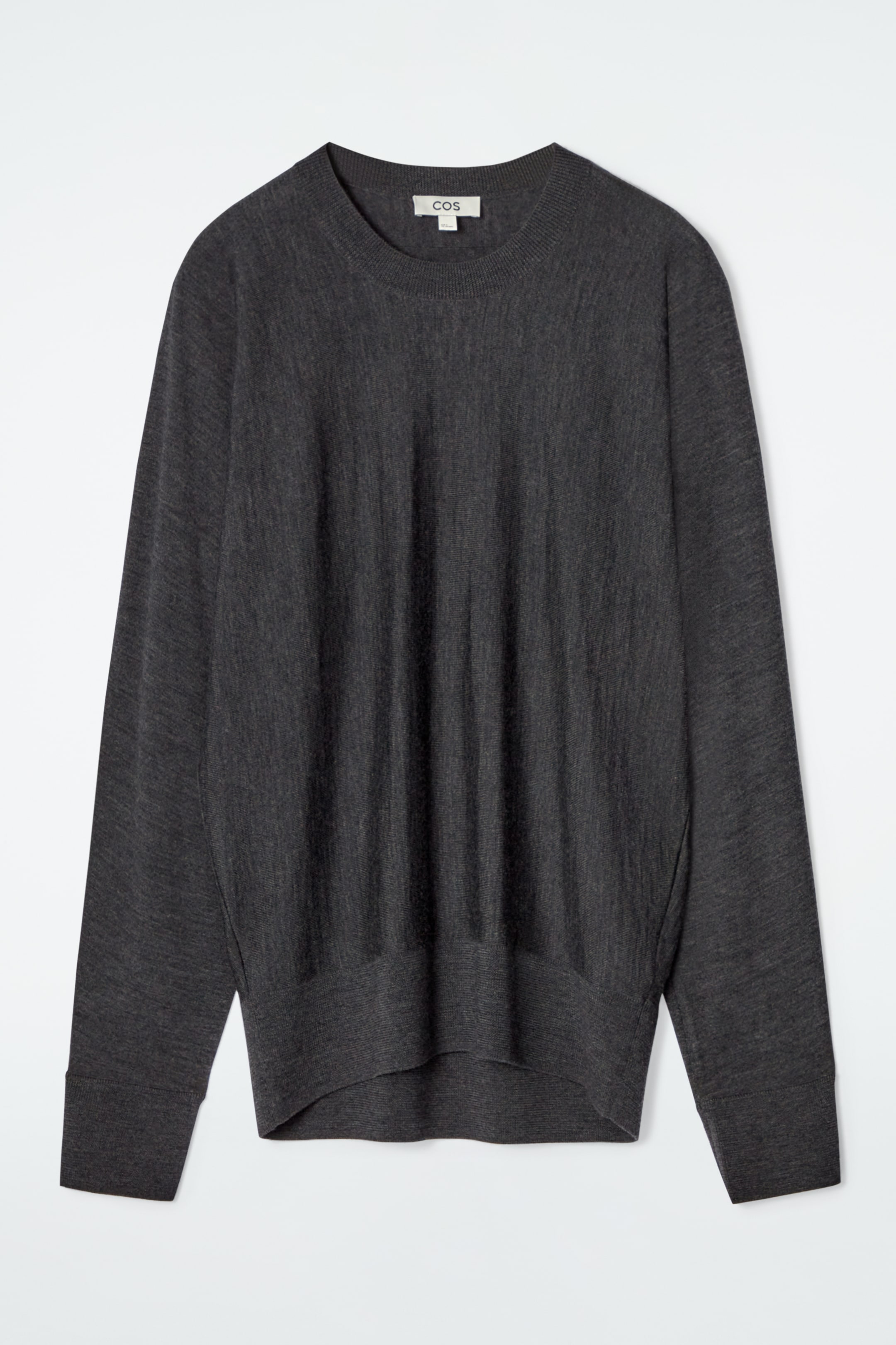 Zobrazit větší obrázek: SVETR Z MERINO VLNY S OBLÝM STŘIHEM - ŠEDÁ MELANGE - ŽENY | H&M CZ 6