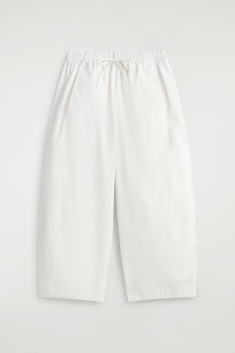 Elasticated Barrel-Leg Pants