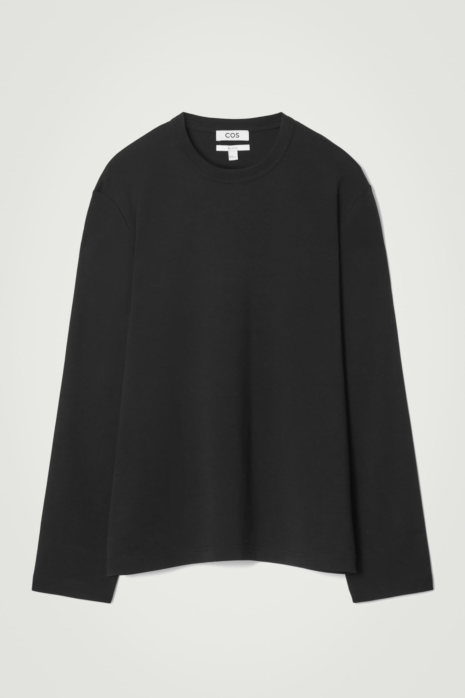 RELAXED JERSEY INTERLOCK LONG-SLEEVED T-SHIRT - BLACK/WHITE/BLUE/RED / WHITE / STRIPED/NAVY/DARK GREEN - 2