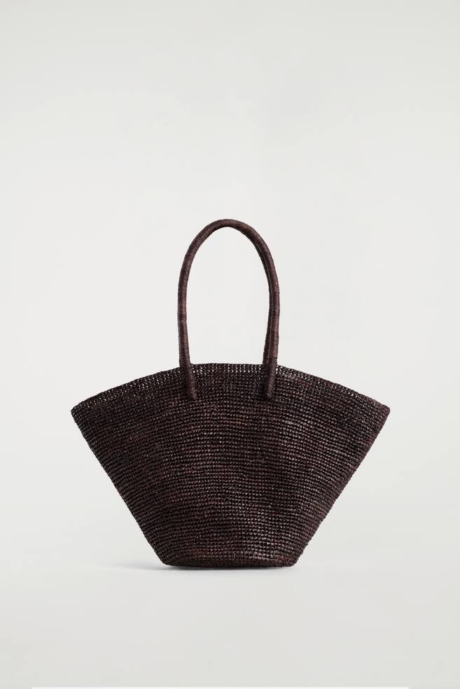 HAND-WOVEN MARKET TOTE - STRAW - BROWN - 1