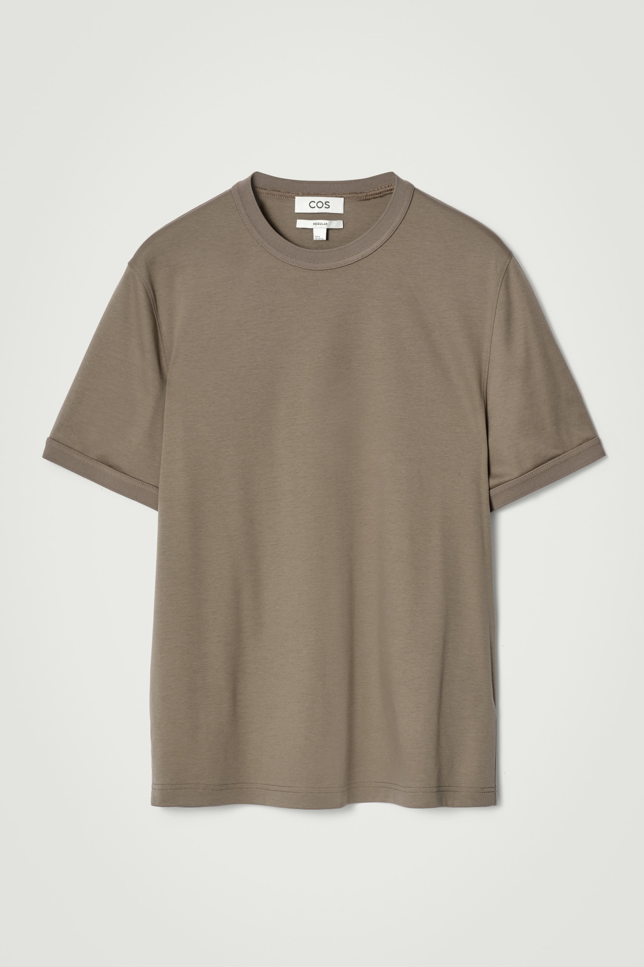 Zobacz większy obraz: KLASYCZNY T-SHIRT Z BAWEŁNY MERCERYZOWANEJ - CIEMNY BRĄZOWOSZARY - ON | H&M PL 7