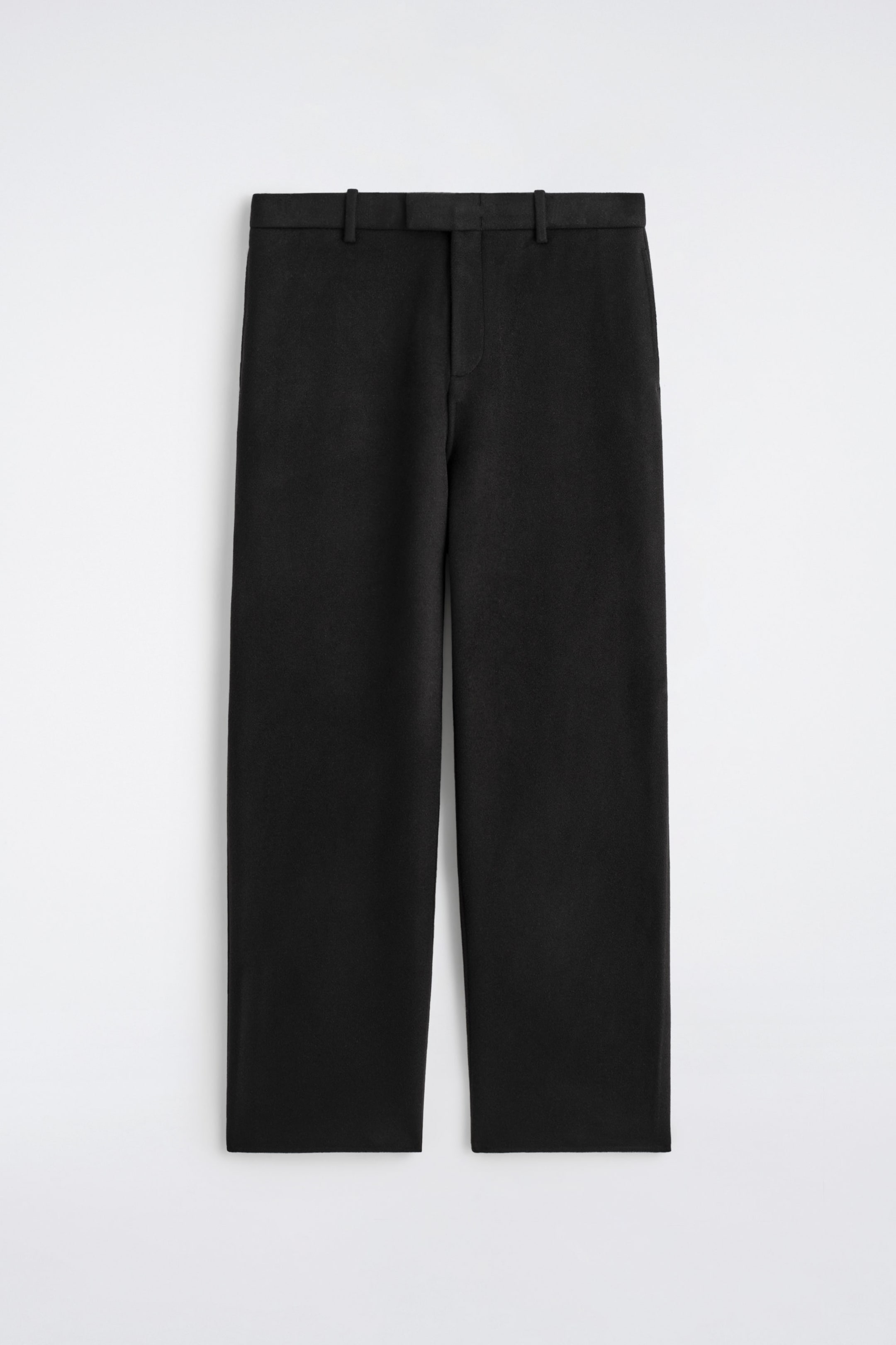DOUBLE-FACED WOOL STRAIGHT-LEG PANTS