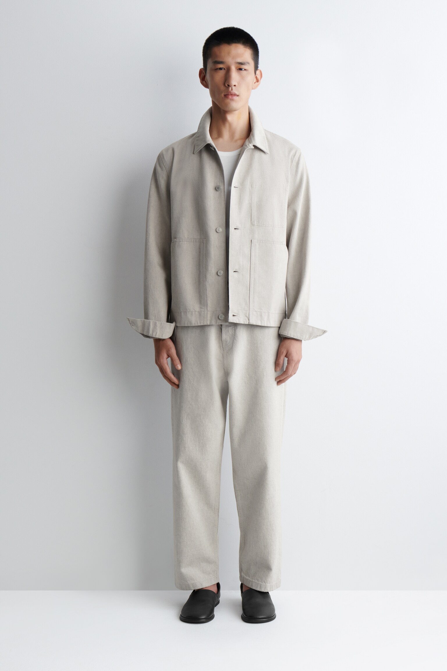 DOME STRAIGHT-LEG JEANS - BEIGE/BLACK/DARK BLUE/DARK GREY/BLACK/MOLE / HERRINGBONE