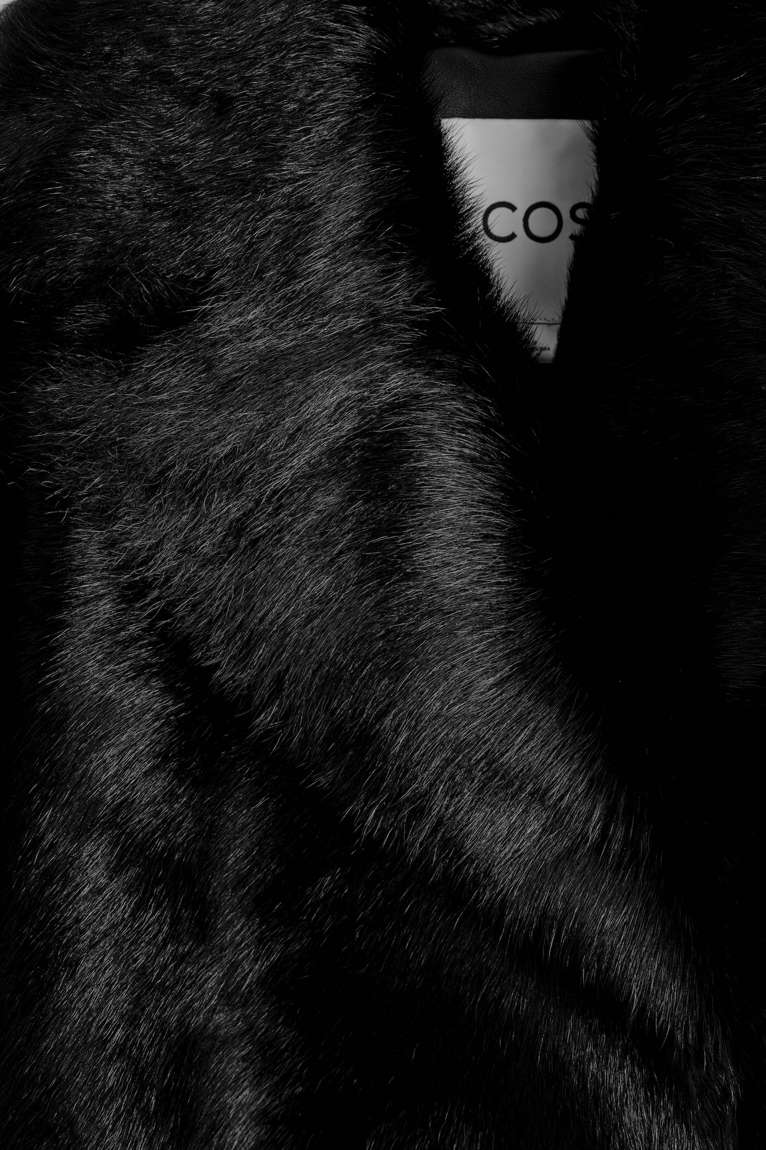 GIACCA IN PELLE EFFETTO CAVALLINO CON COLLETTO - NERO - 6