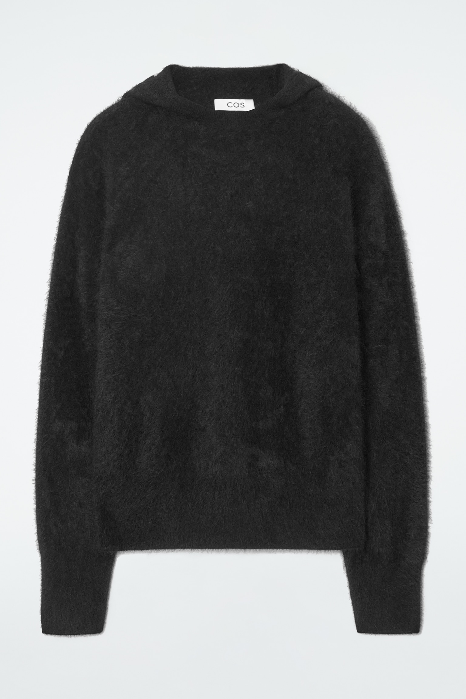 BRUSHED-CASHMERE HOODIE - BLACK/GREEN-GREY - 2
