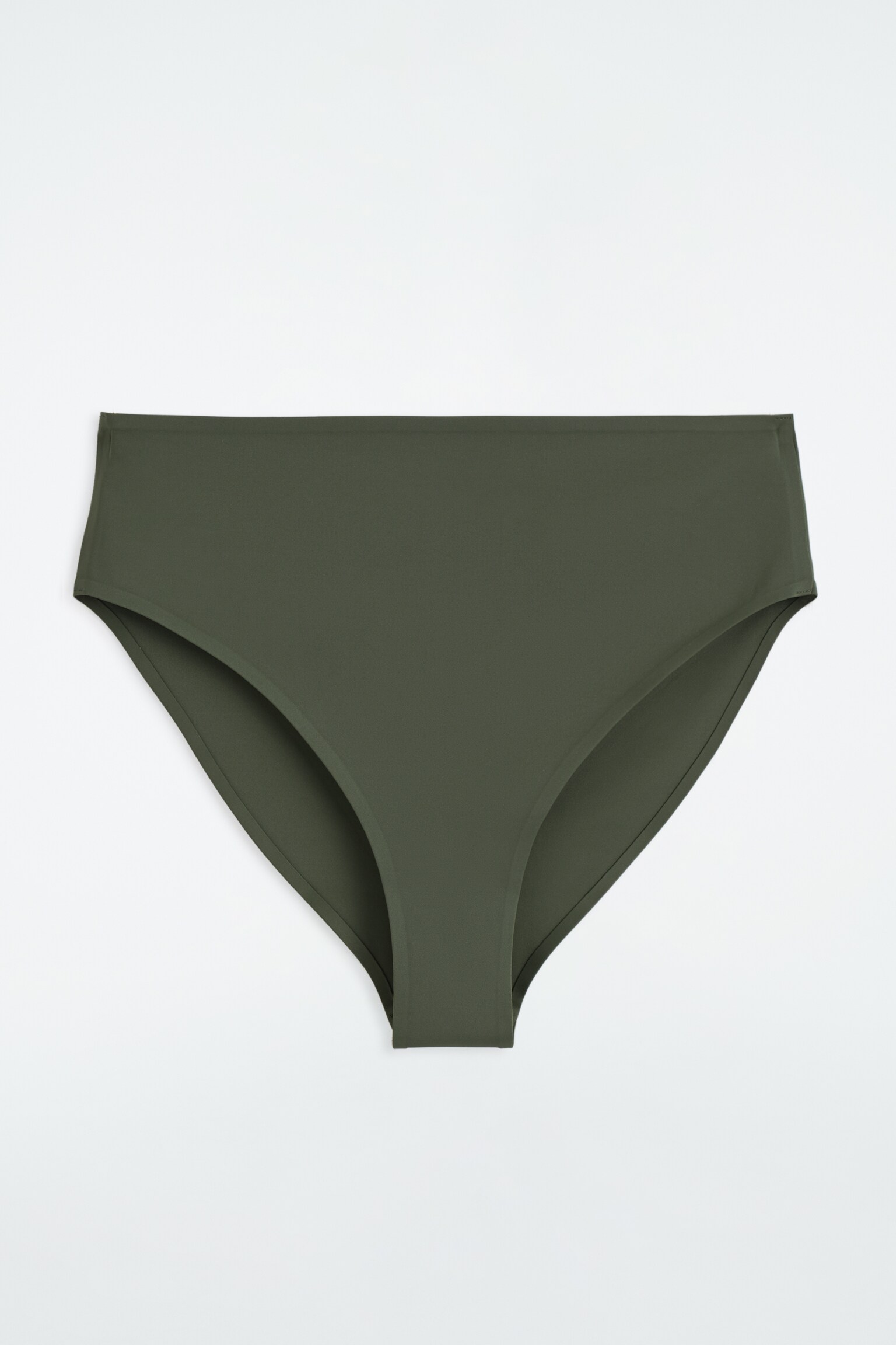 BRAGUITAS DE BIKINI DE TALLE ALTO, EFECTO NEOPRENO - CAQUI/NEGRO/BURDEOS - 2