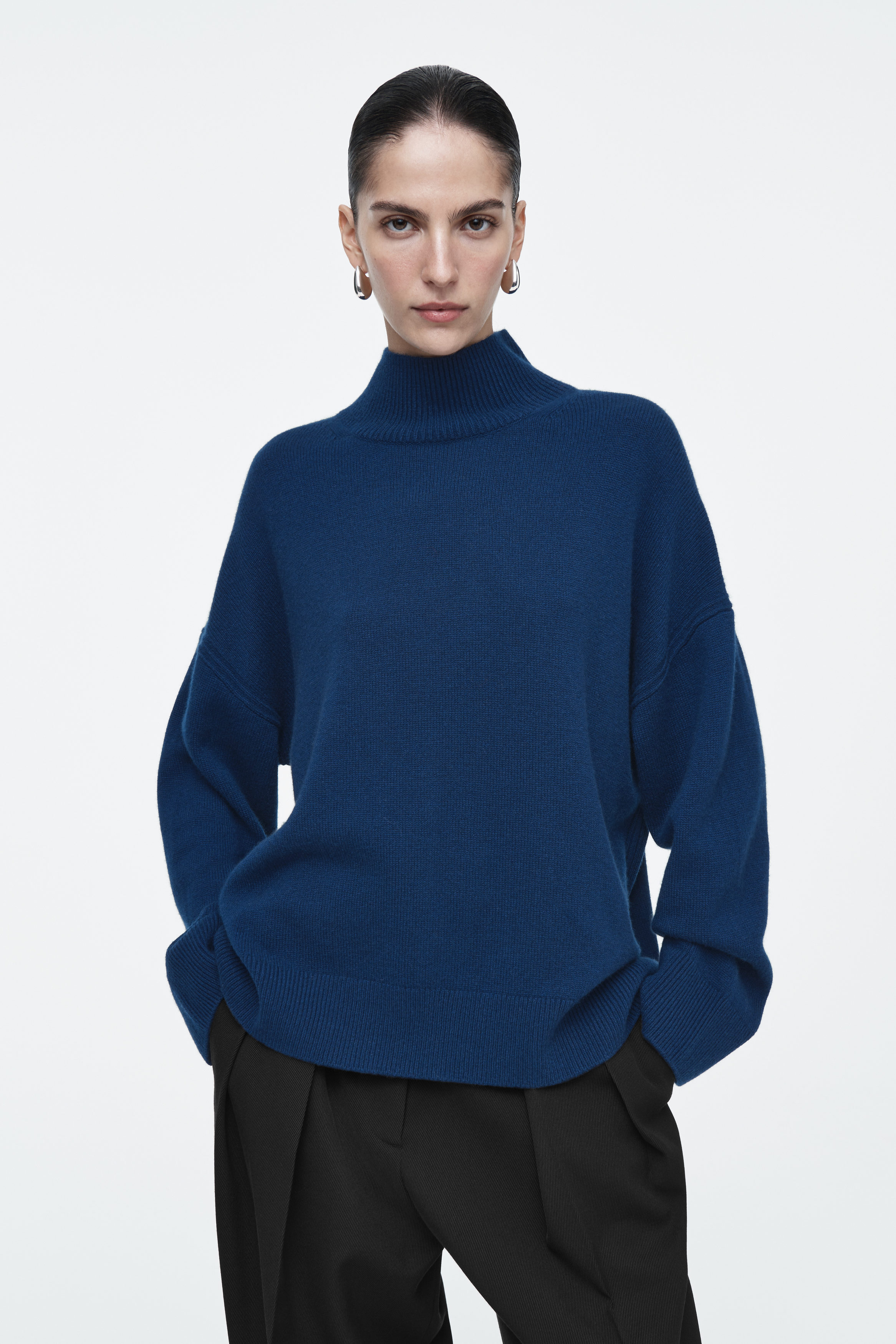 トップス ELECTRIC LOGO TURTLENECK SWEAT UP NAVY BLACK-WOMENS-TURTLENECK-0335.
