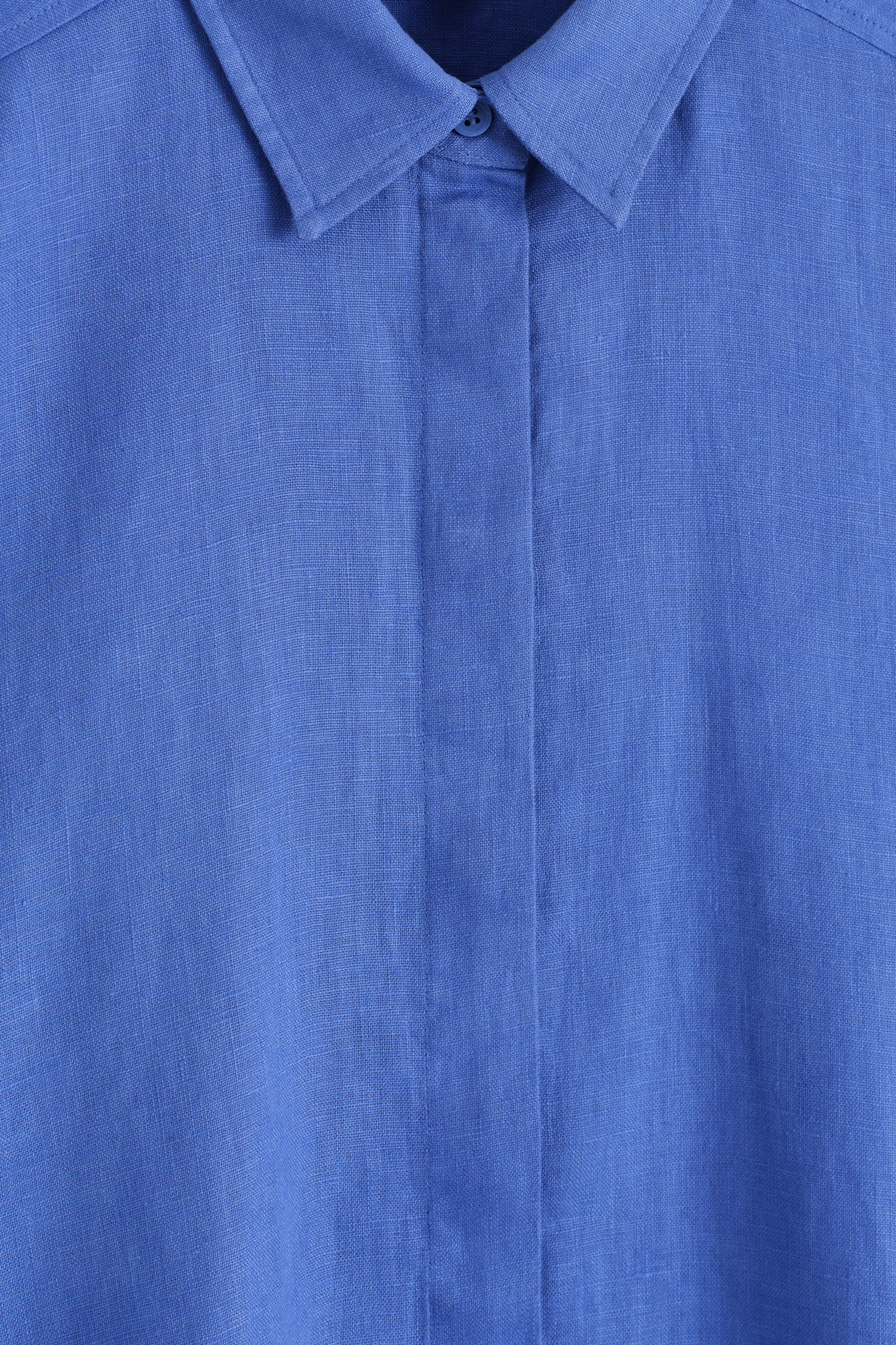 Größeres Bild anzeigen: HEMDKLEID AUS LEINEN IN MIDILÄNGE - Blau - Ladies | H&M AT 6