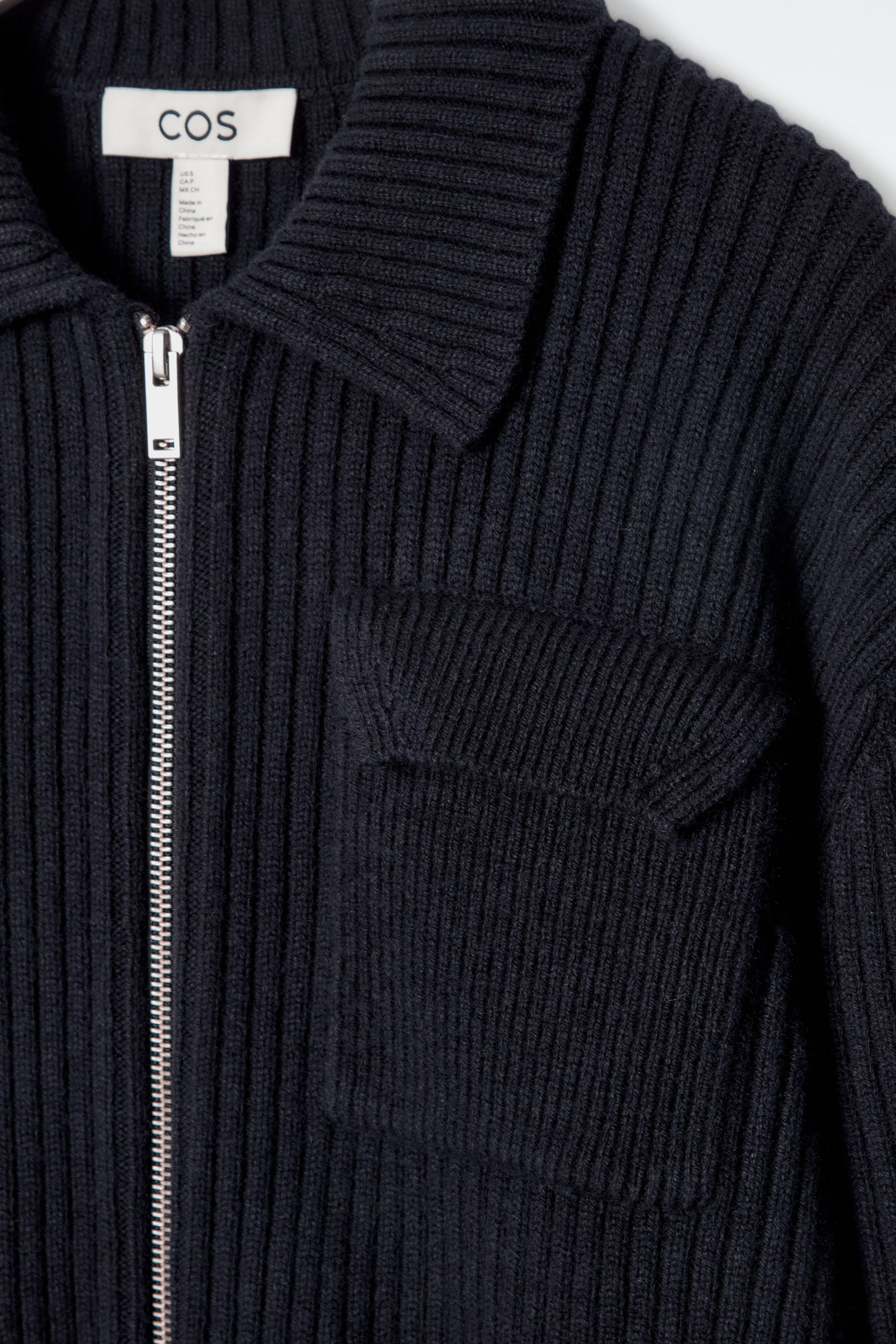RIBBED MERINO WOOL UTILITY JACKET
