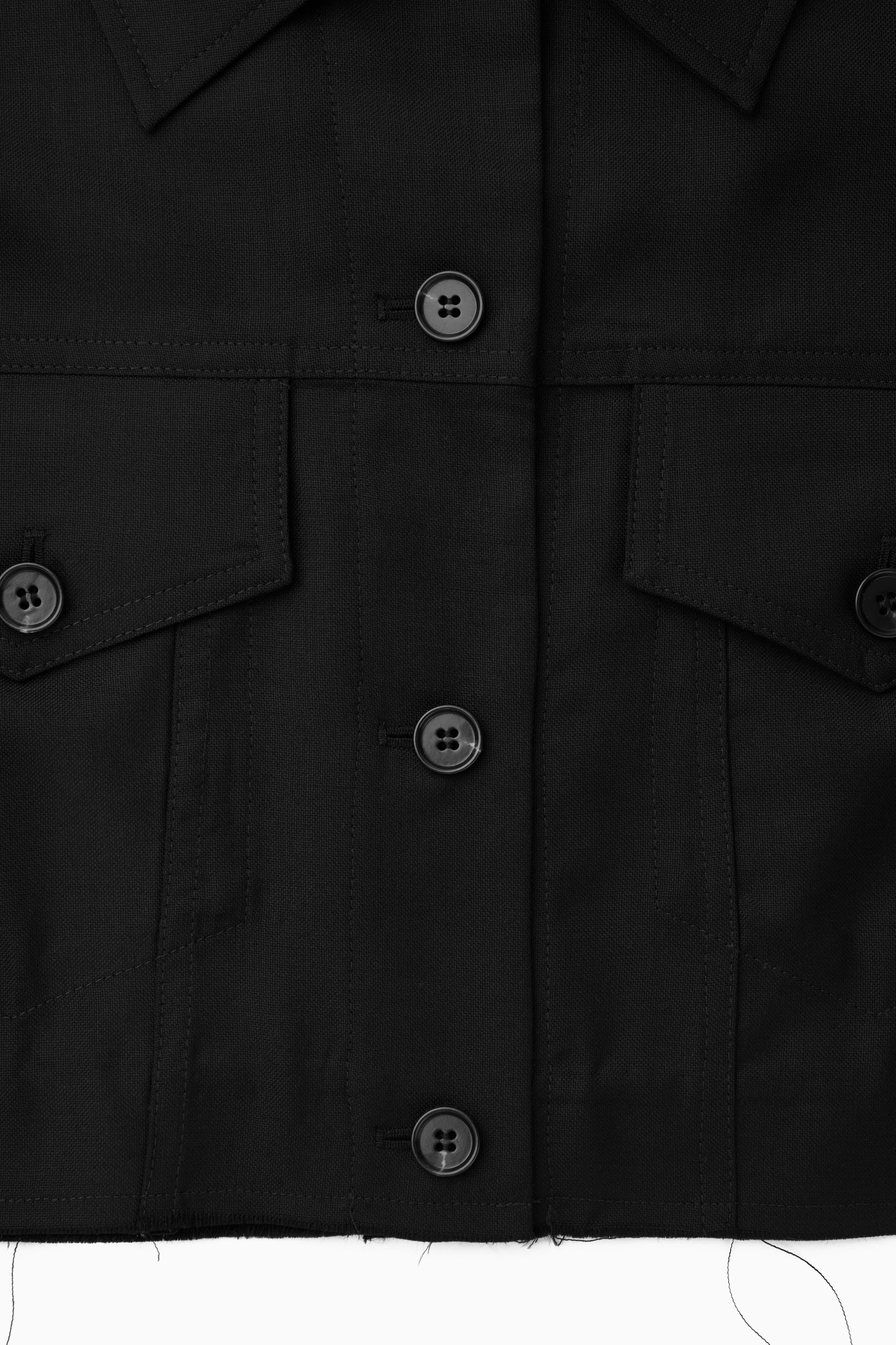 OVERSIZED CROPPED WOOL OVERSHIRT