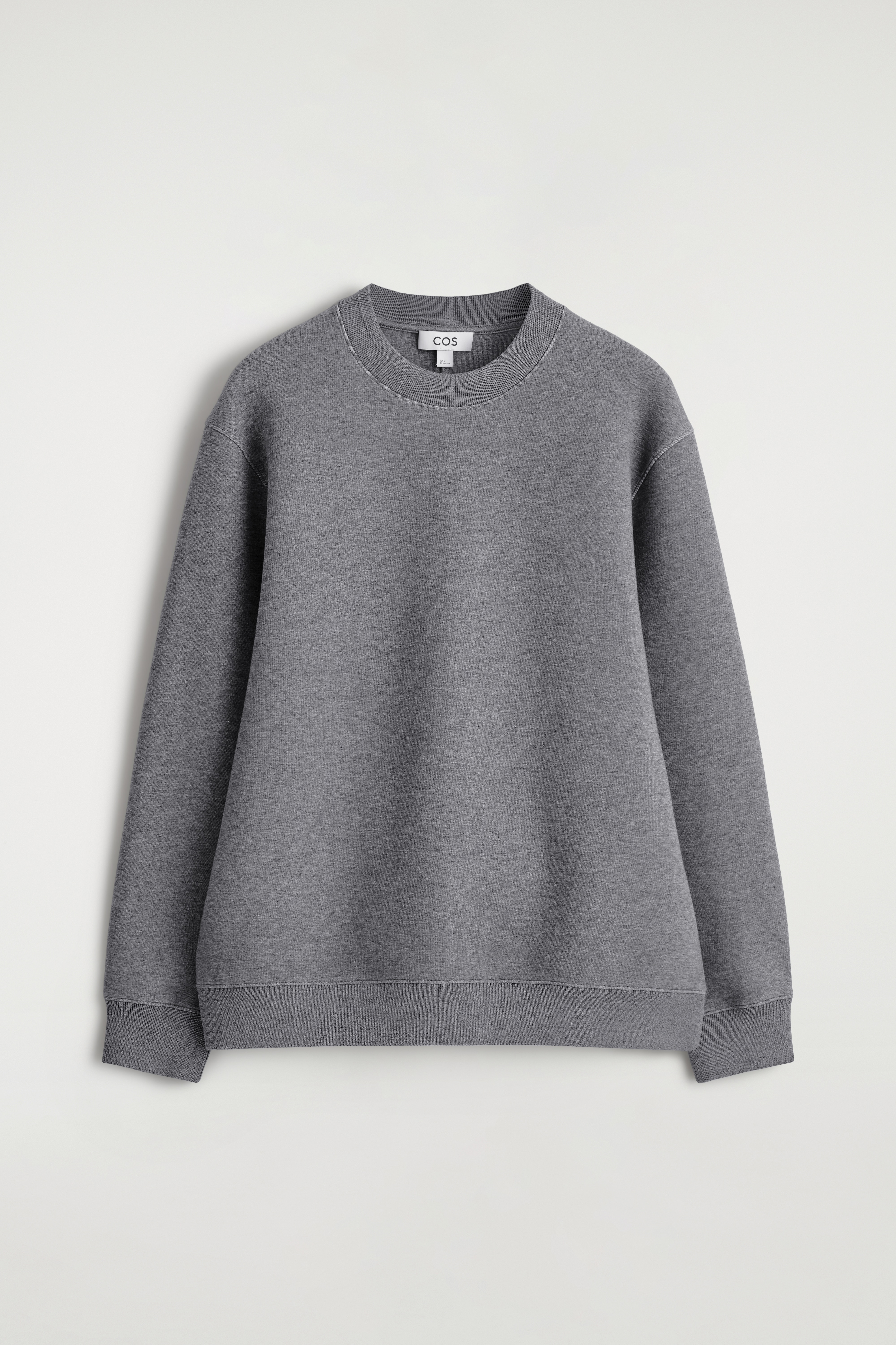 LOCKERES SWEATSHIRT AUS SCUBA - GRAU MELIERT/SCHWARZ