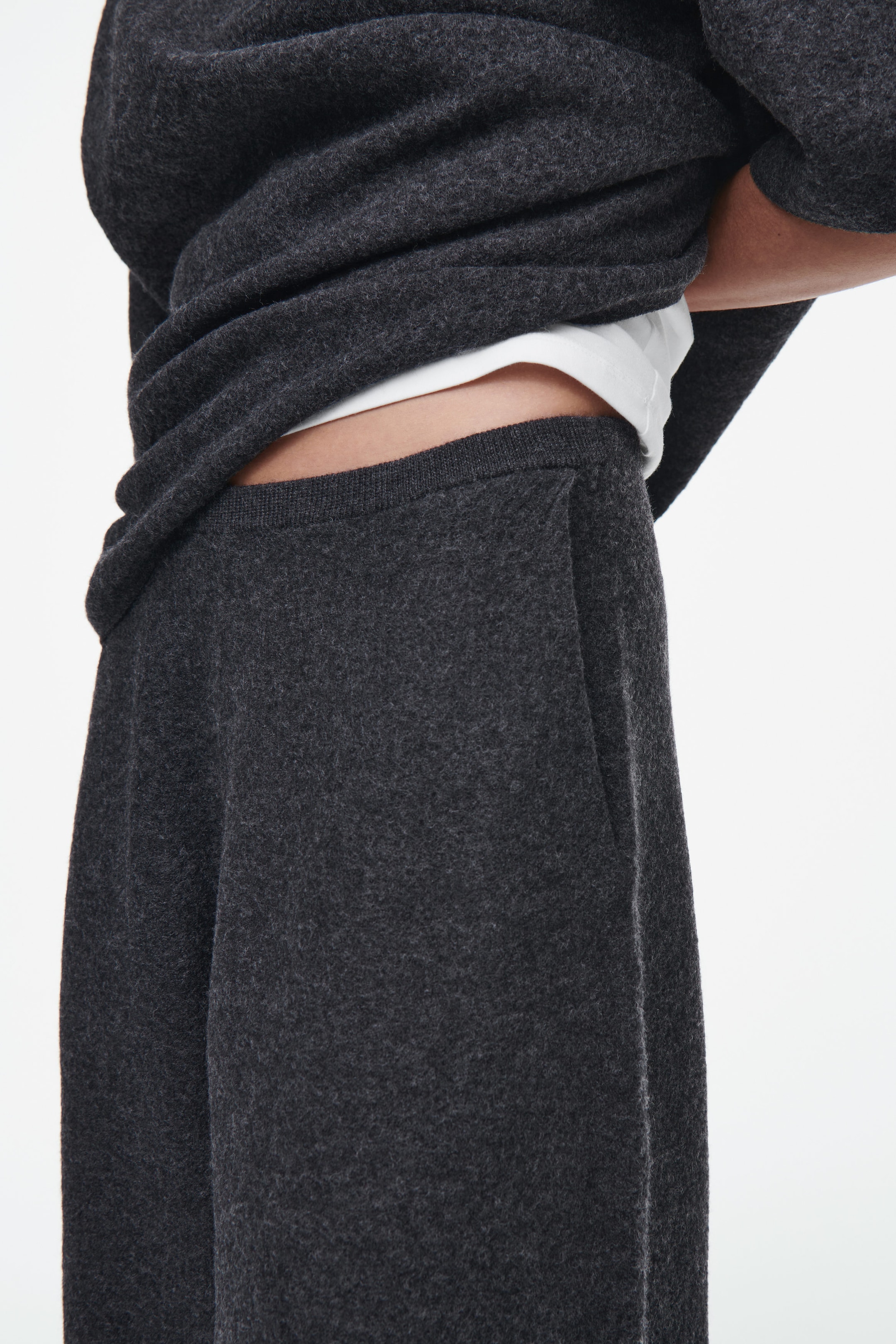 BOILED MERINO WOOL TROUSERS