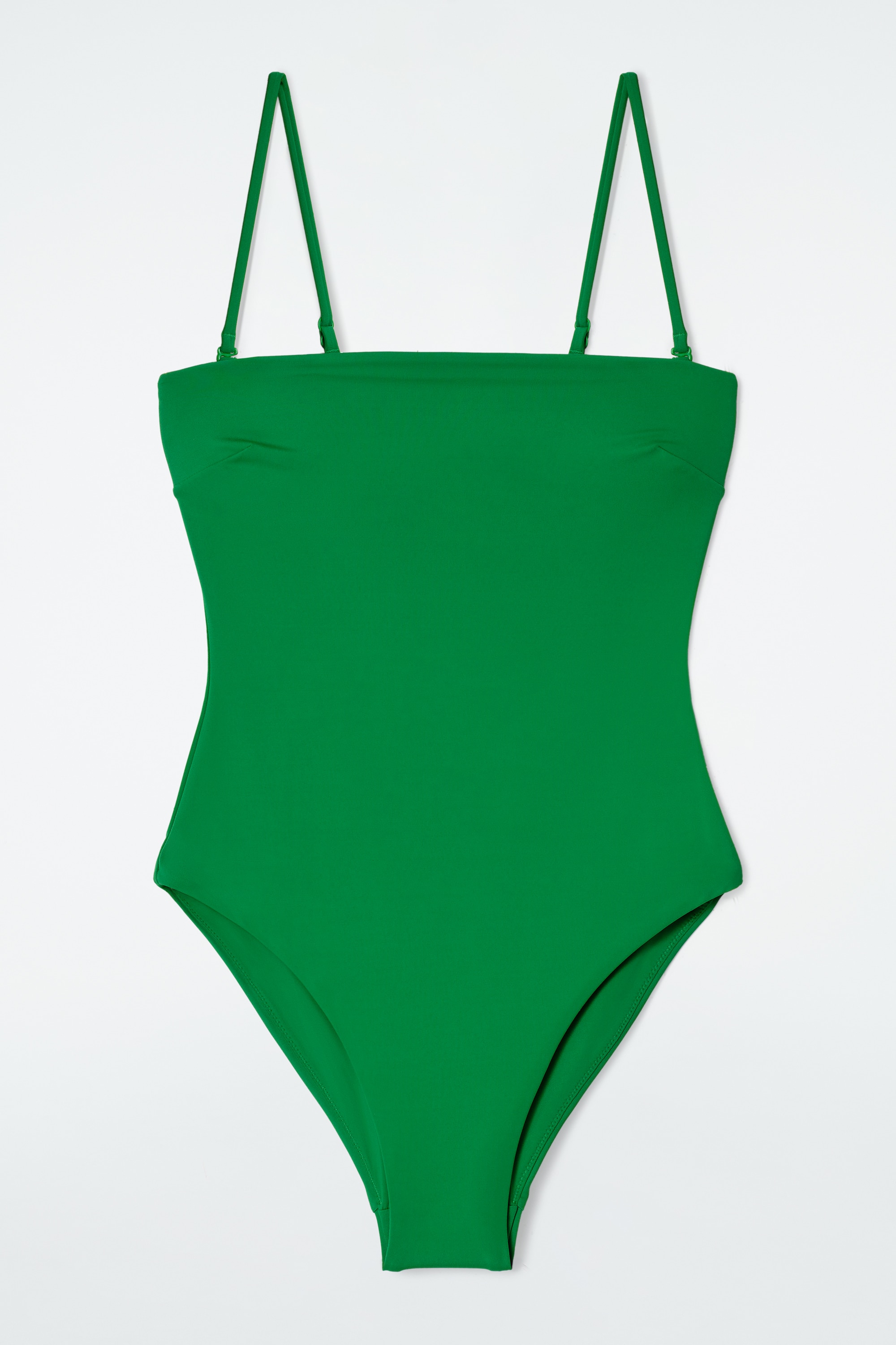 MAILLOT DE BAIN BANDEAU - VERT/NOIR