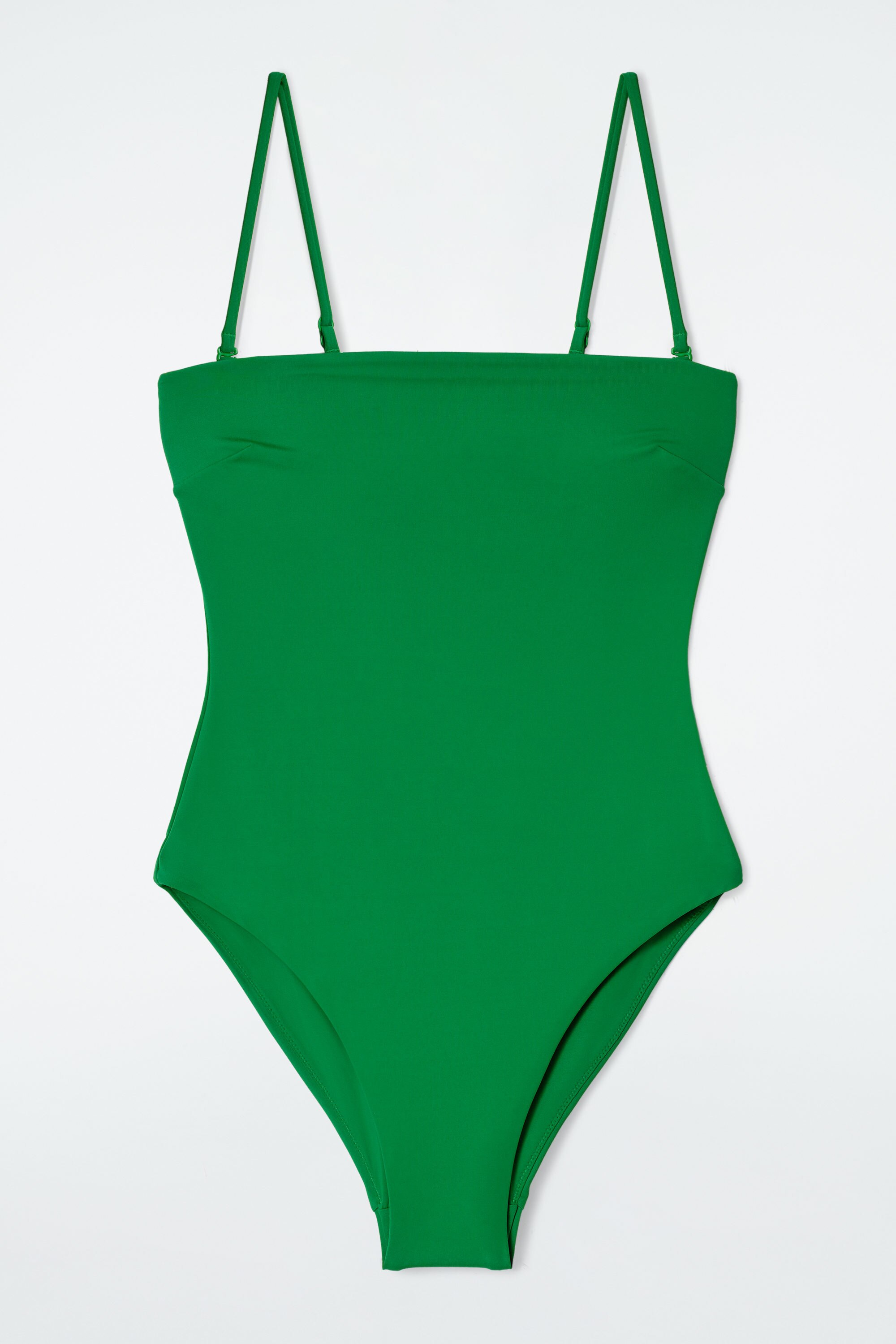 BANDEAU SWIMSUIT - GREEN | COS