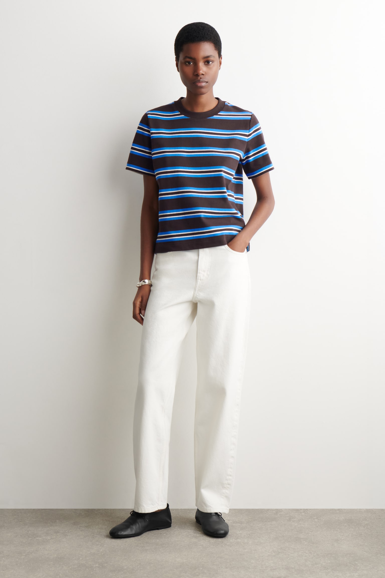 CLEAN CUT - CAMISETA DE MANGA CORTA - MARRÓN / AZUL / RAYAS/BLANCO/NEGRO/AZUL ACIANO/BEIGE JASPEADO/AZUL MARINO/VERDE/ROJO OSCURO - 5