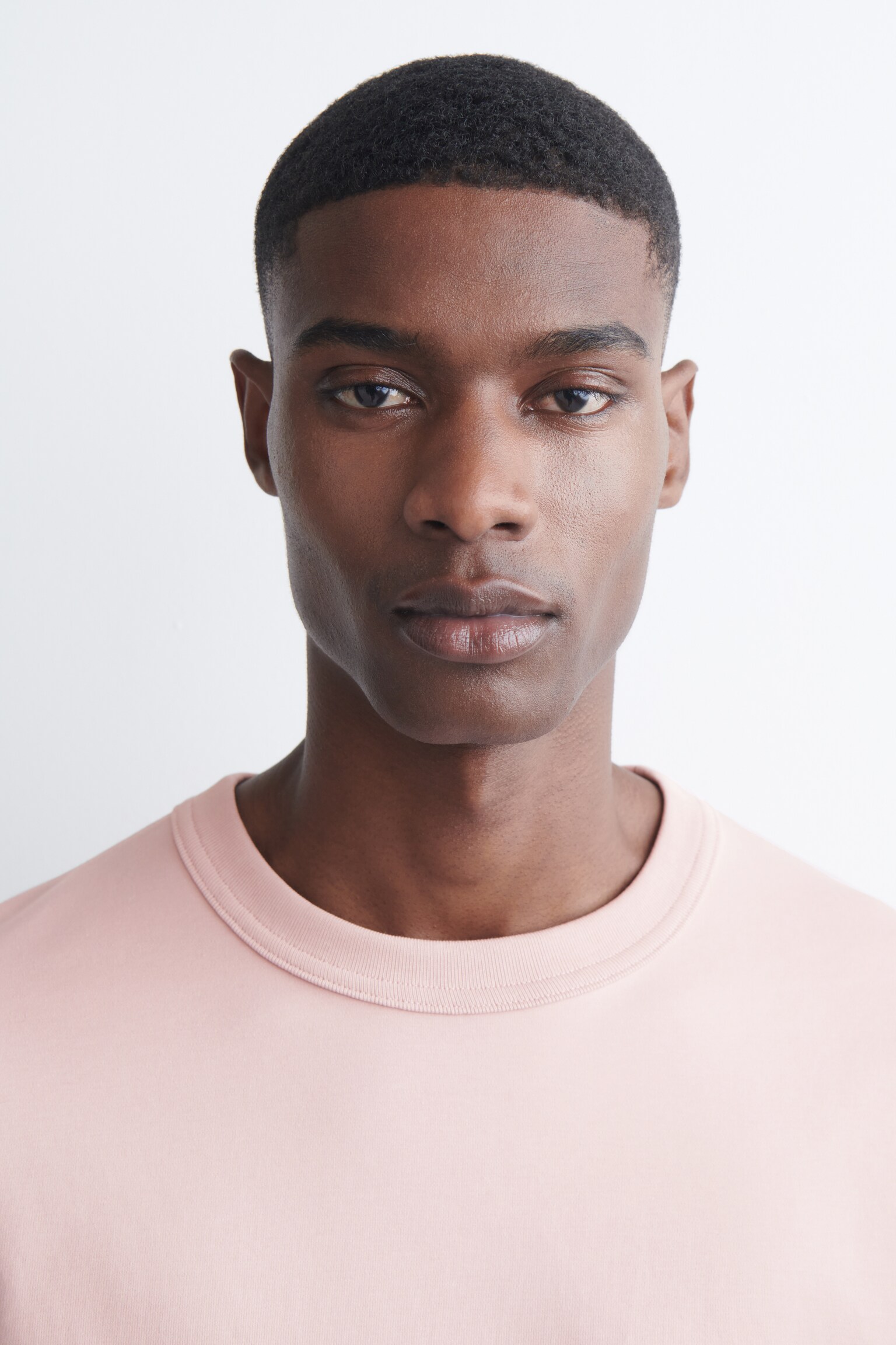 RELAXED JERSEY INTERLOCK LONG-SLEEVED T-SHIRT - LIGHT PINK/WHITE/BLACK/LIGHT BLUE - 7