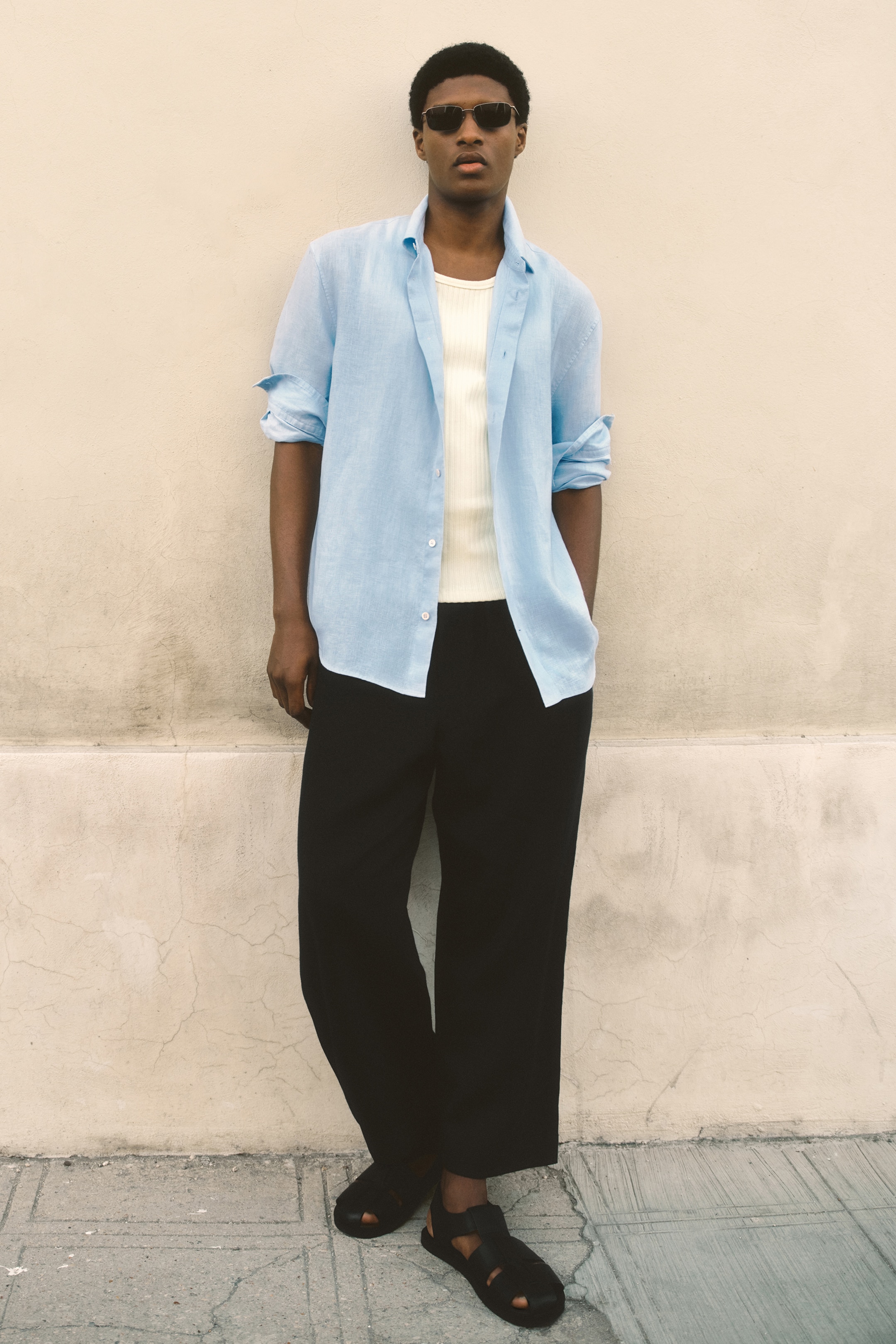 Agrandir l'image: CHEMISE DÉCONTRACTÉE EN LIN - BLEU CIEL - HOMME | H&M FR 6