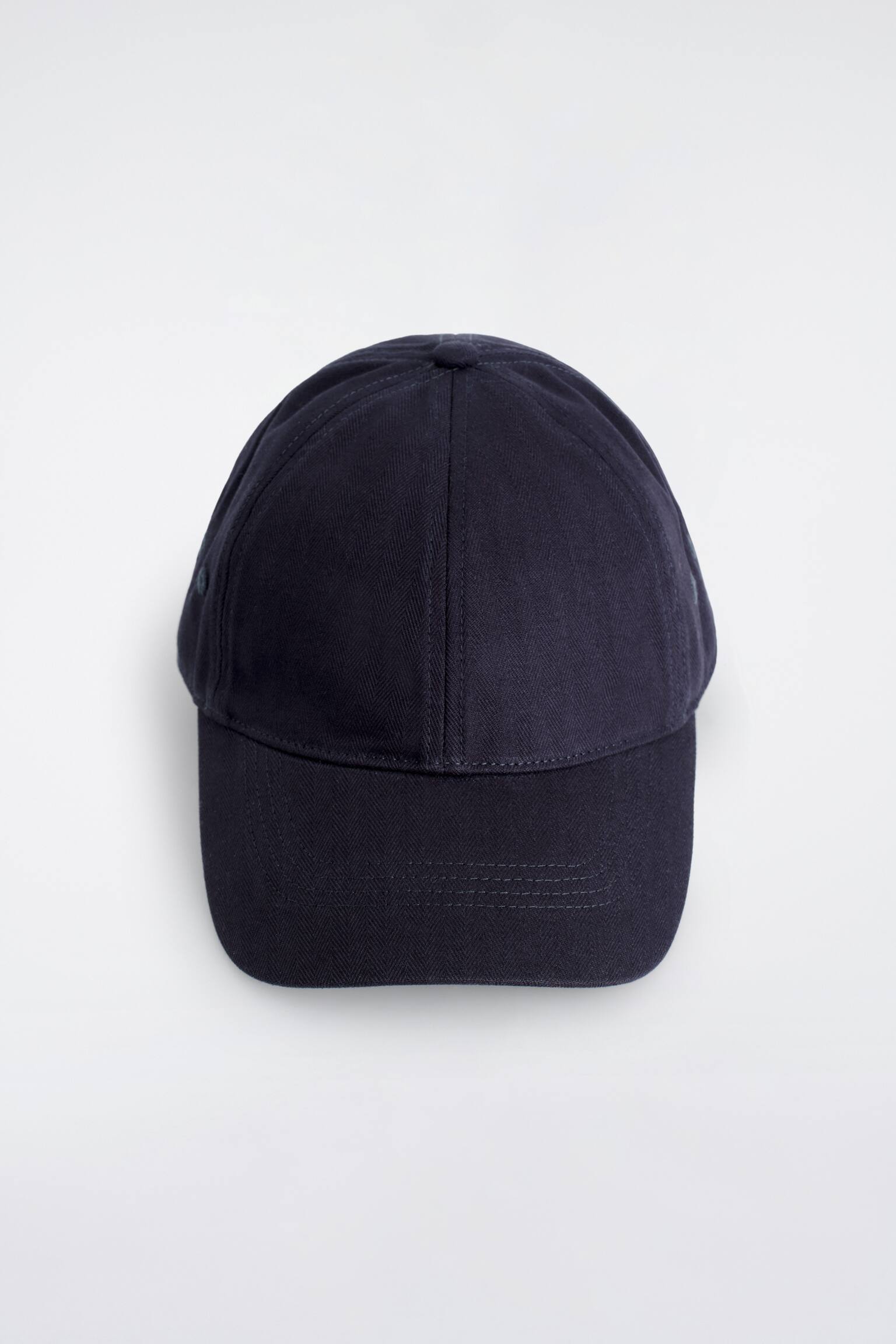 COTTON BASEBALL CAP - כחול כהה/חום - 3