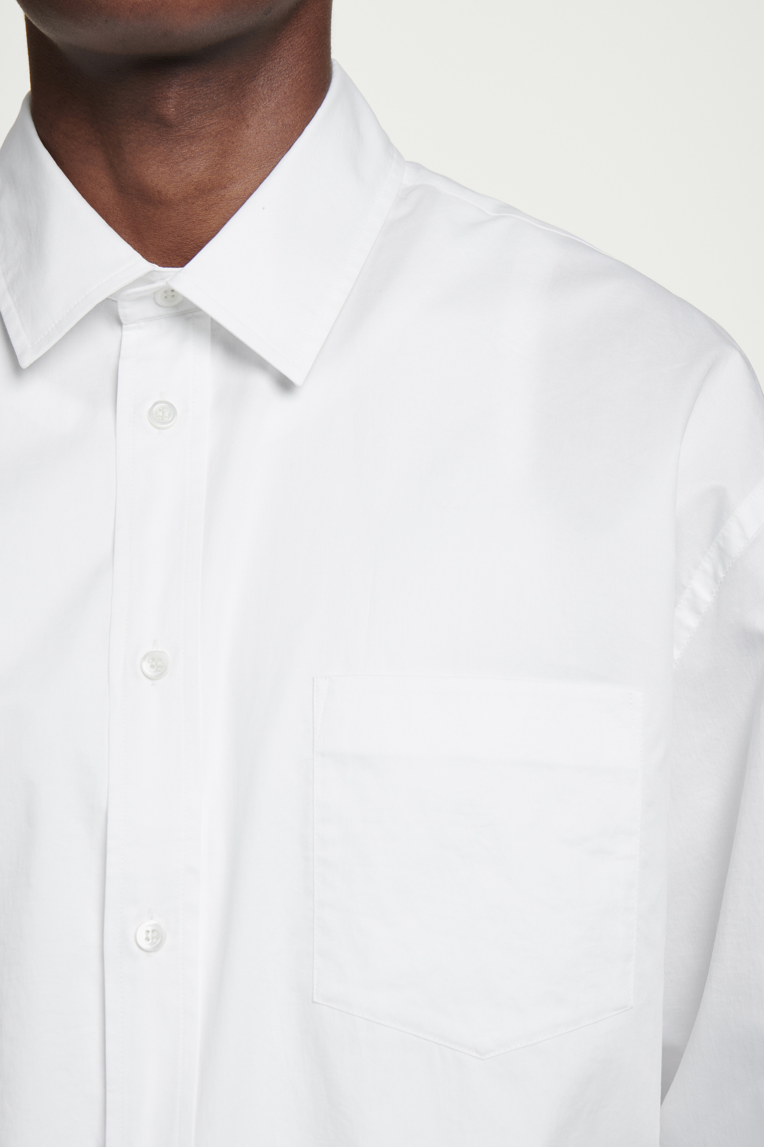 CAMISA OXFORD OVERSIZE ANCHA DE ALGODÓN - BLANCO/NARANJA - 4