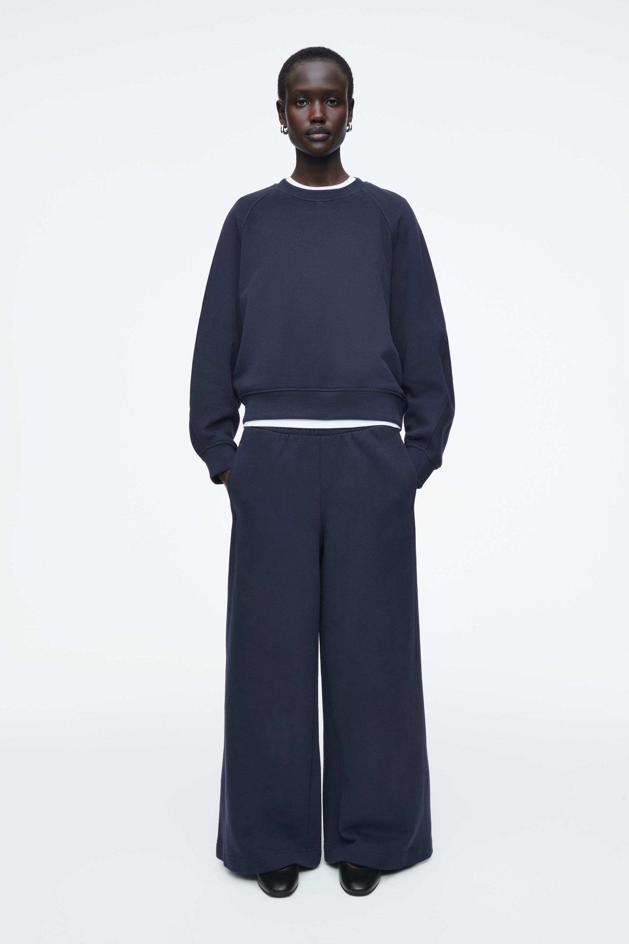 ROUNDED COTTON-JERSEY SWEATSHIRT