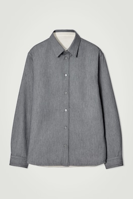 RELAXED DENIM OVERSHIRT — GREY 2