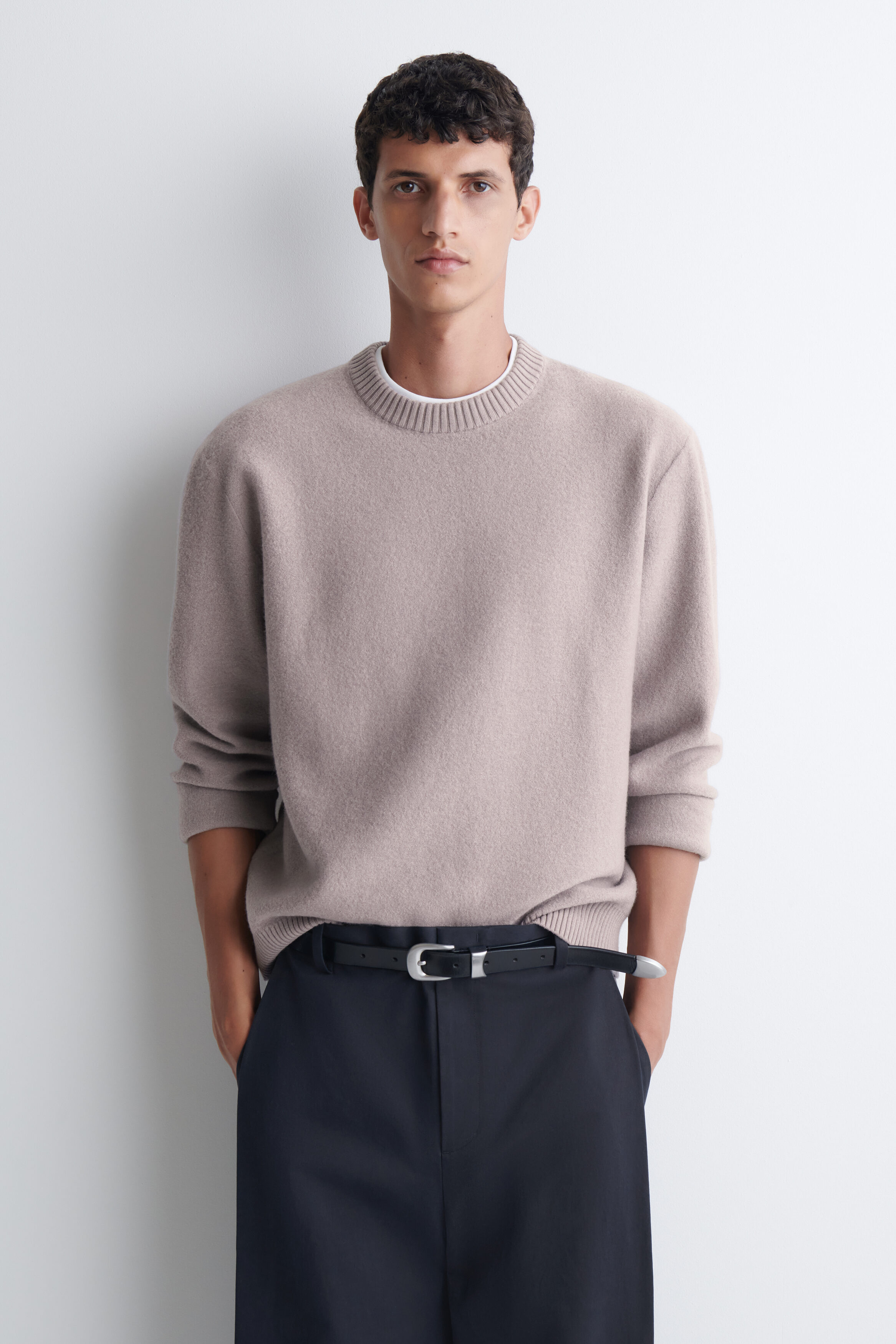 BOILED MERINO WOOL CREW-NECK SWEATER - thumbnail 7