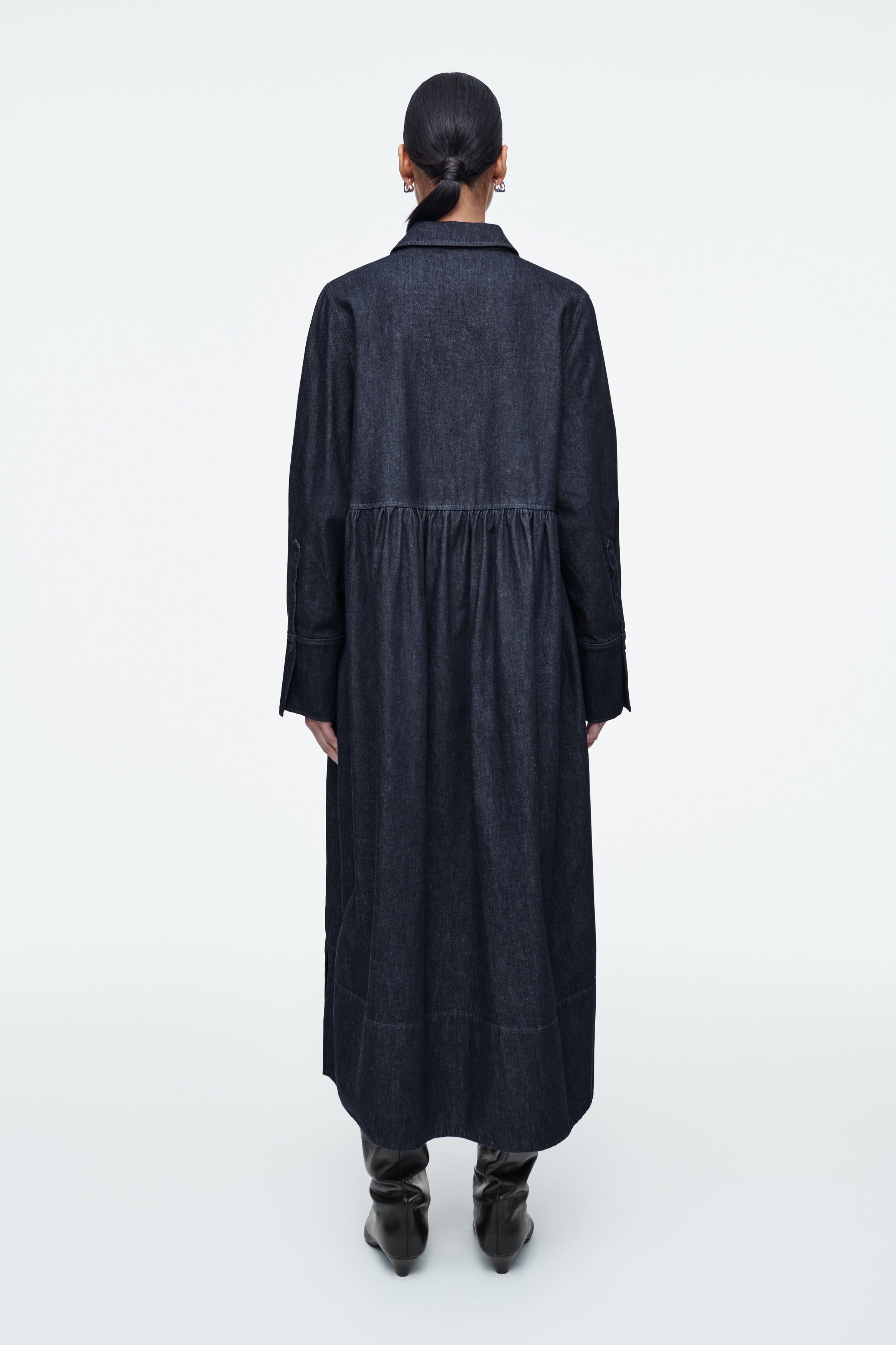 OVERSIZED DENIM SHIRT DRESS - INDIGO | COS