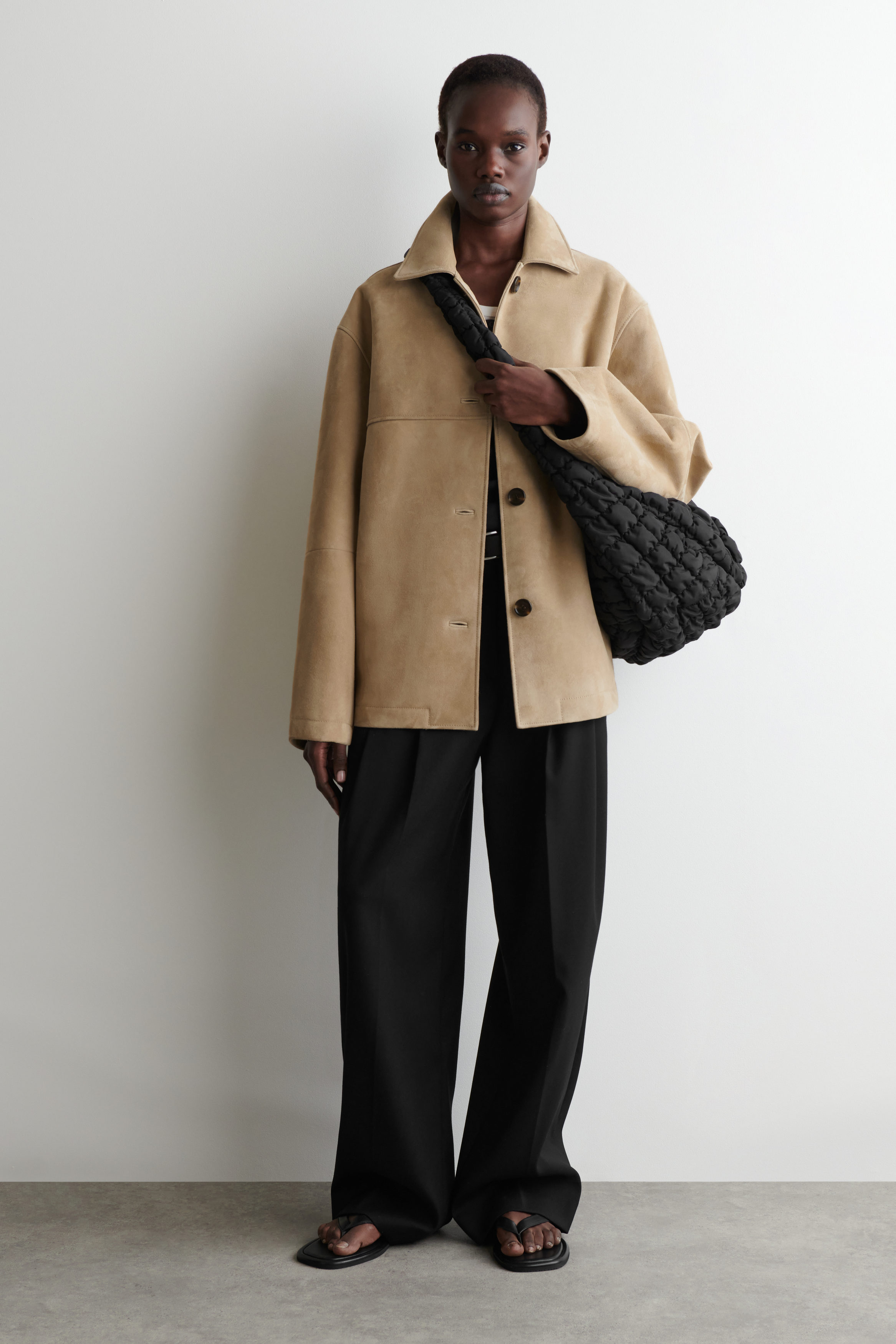COS Quilted Oversized Shoulder Bag Green 0916460022 / 100