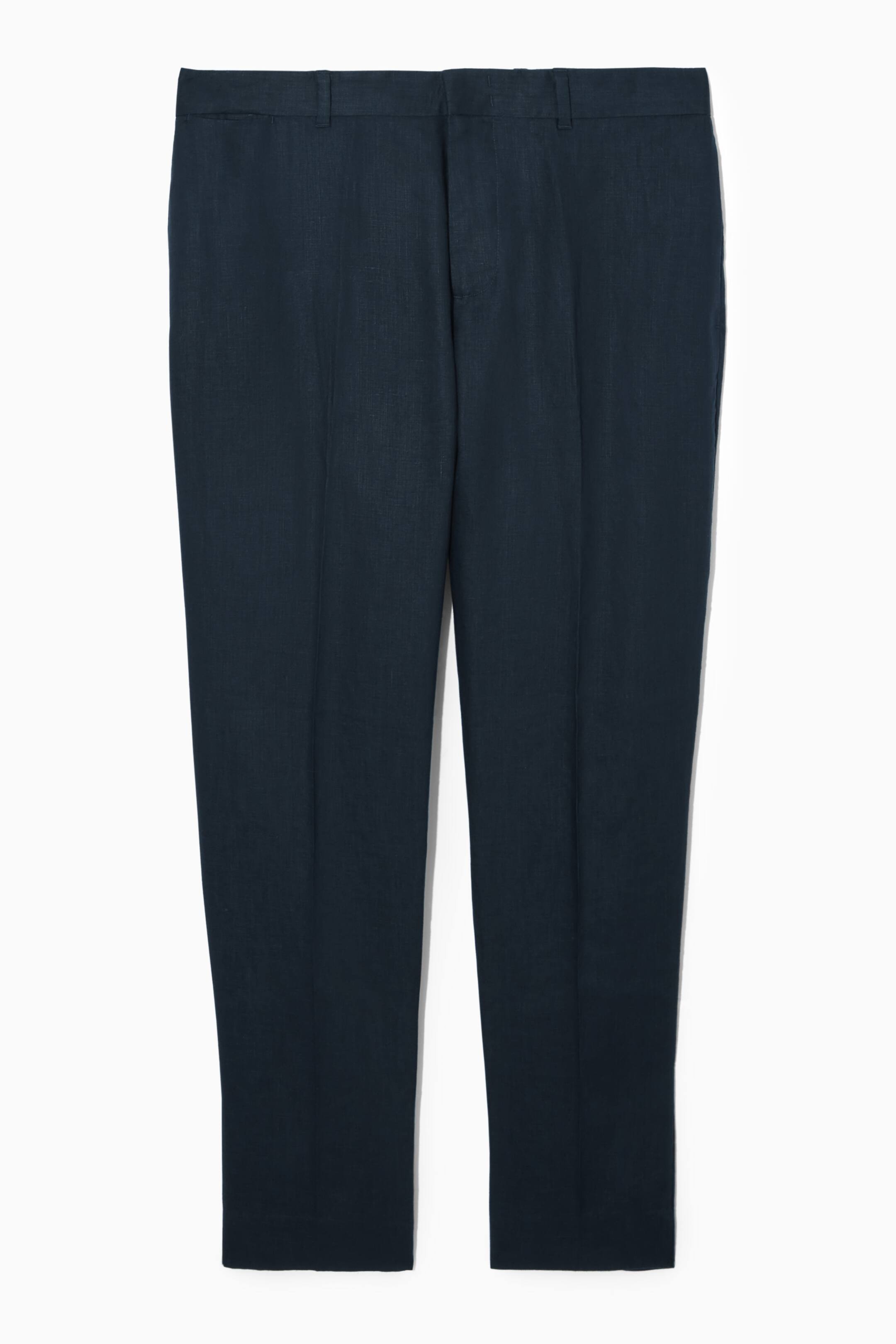 Vis større bilde: TAPERED LINEN TAILORED TROUSERS - NAVY - Men | H&M NO 1