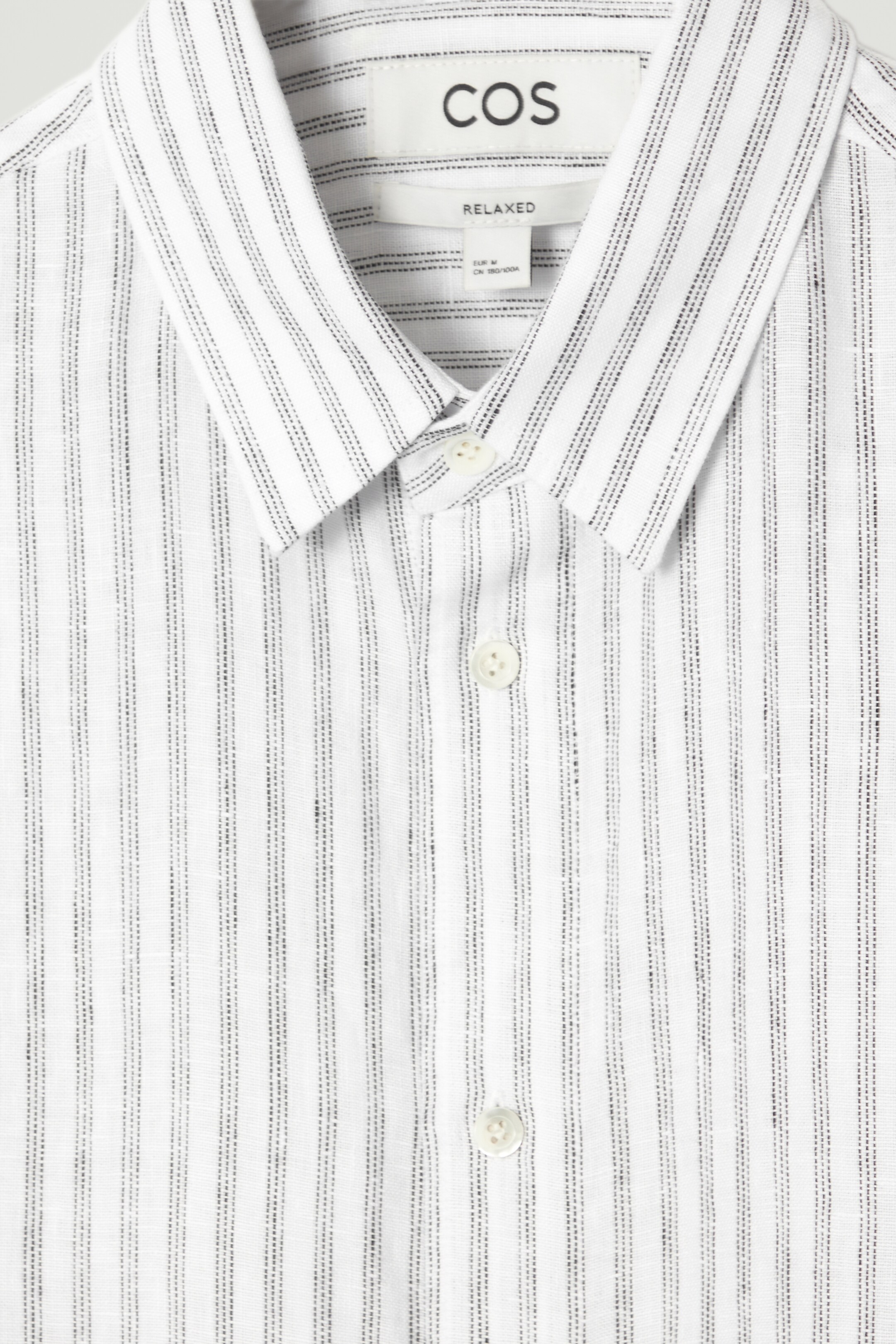 Grotere afbeelding bekijken: RELAXED STRIPED LINEN LONG-SLEEVED SHIRT - WHITE / STRIPED - HEREN | H&M NL 2