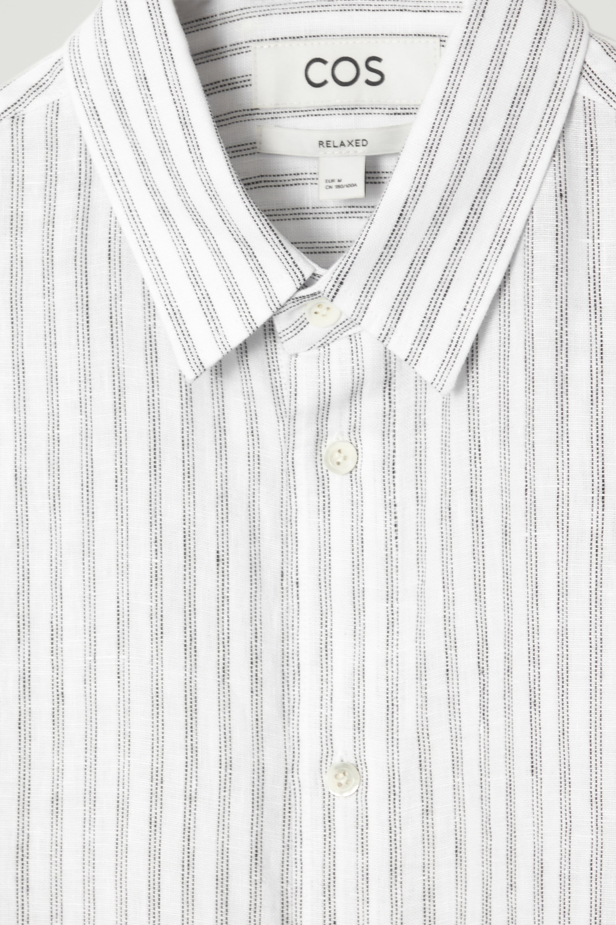 Grotere afbeelding bekijken: RELAXED STRIPED LINEN LONG-SLEEVED SHIRT - WHITE / STRIPED - HEREN | H&M NL 2