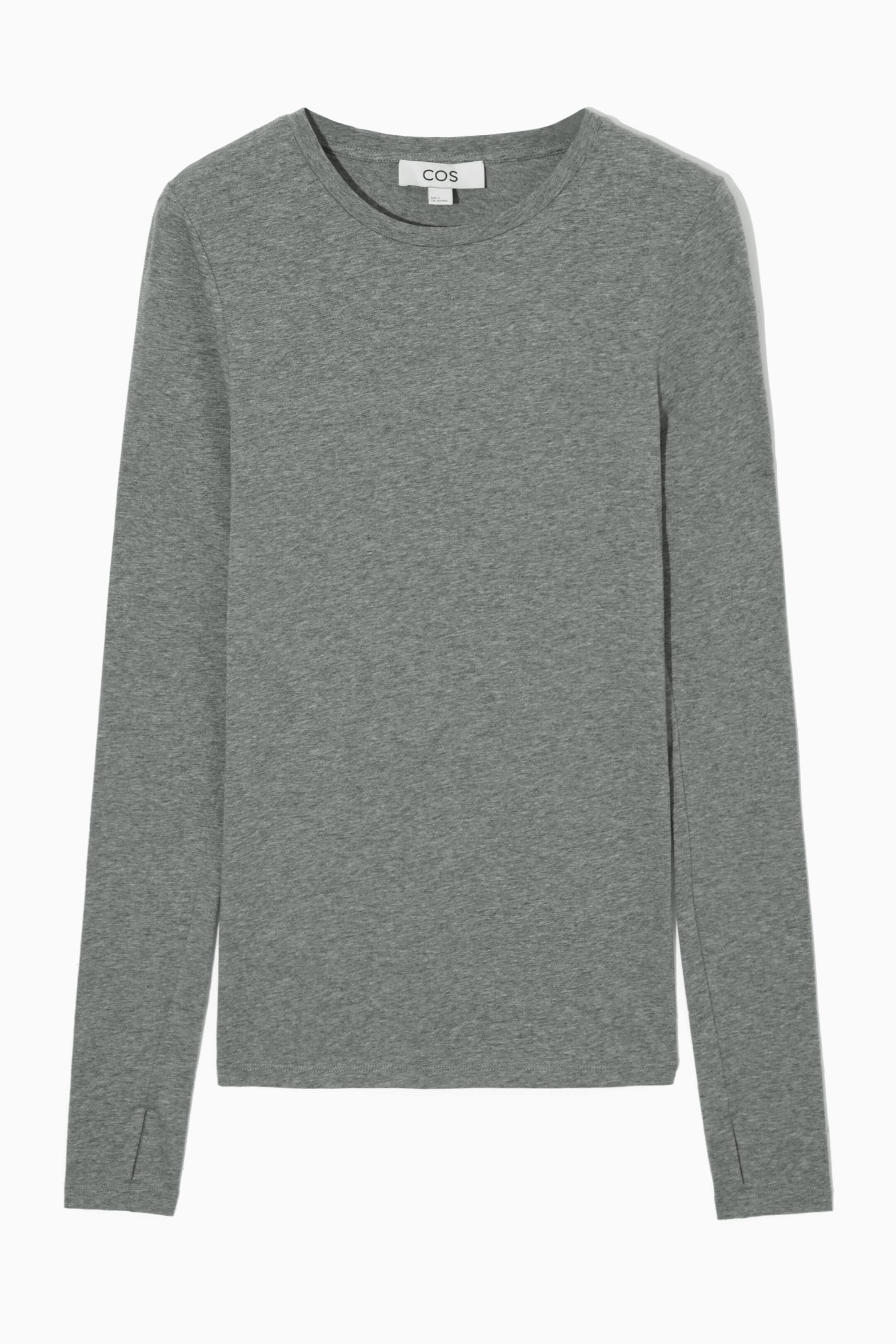 Vezi imaginea mai mare: SLIM LIGHTWEIGHT LONG-SLEEVED TOP - DARK GREY - FEMEI | H&M RO 1
