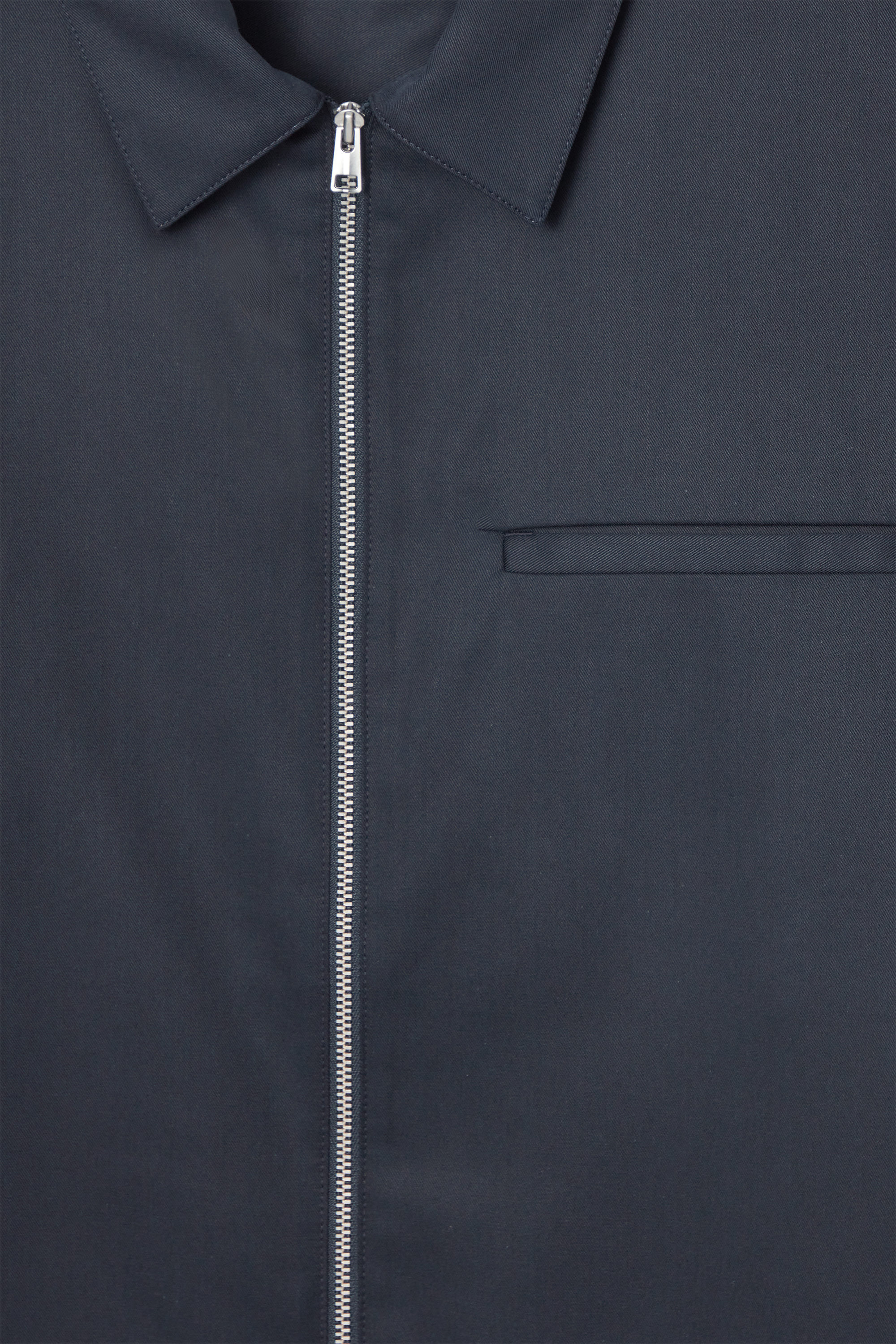 ZIPPED TWILL SHIRT - NAVY | COS AU