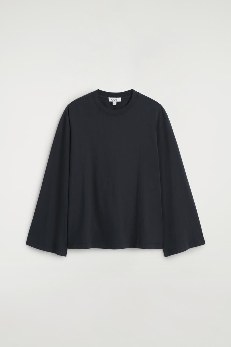 Brushed-Cotton Long-Sleeved T-Shirt