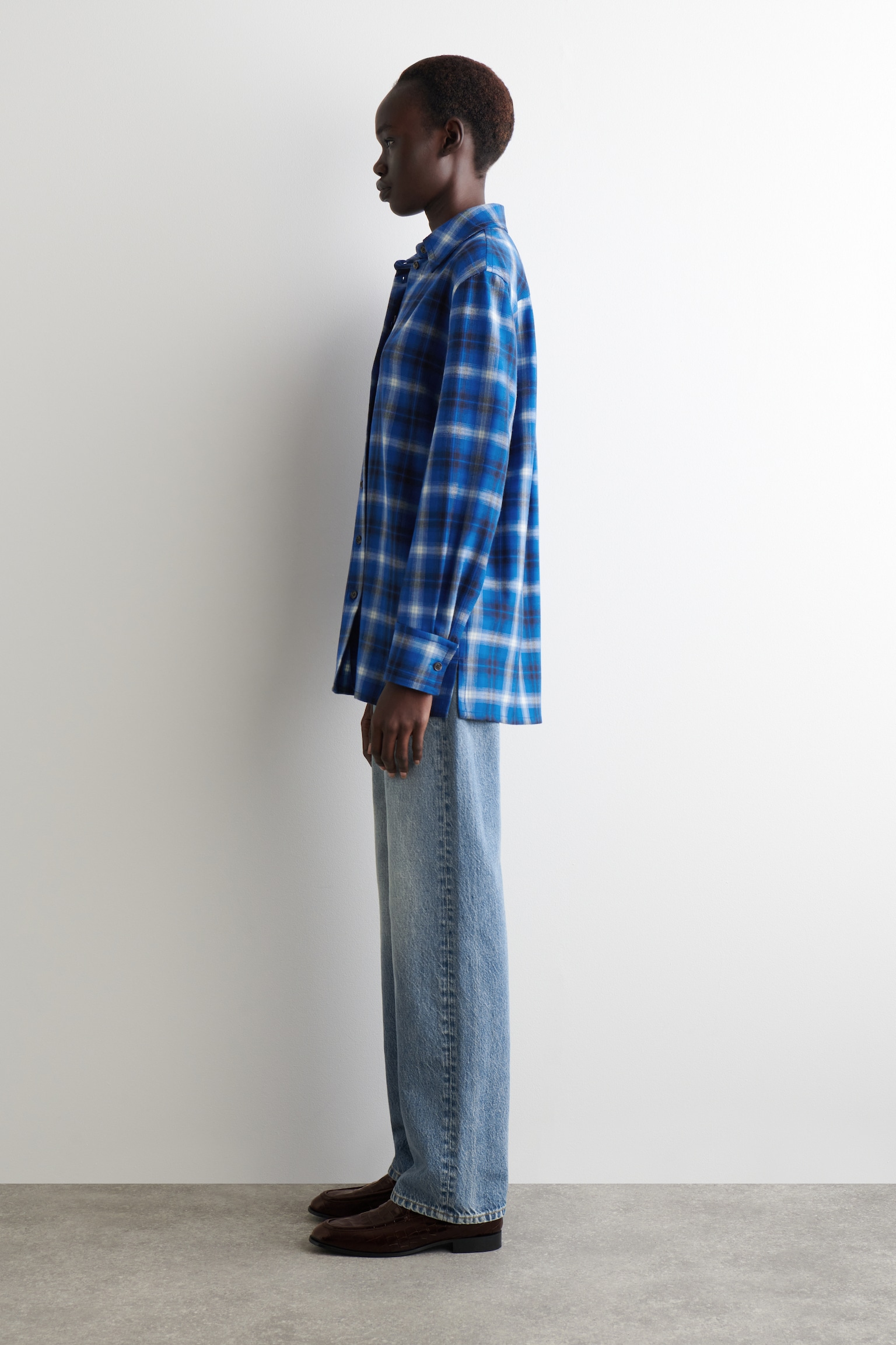CAMISA DE FRANELA DE CUADROS - AZUL/CUADROS/BEIGE/CUADROS - 6