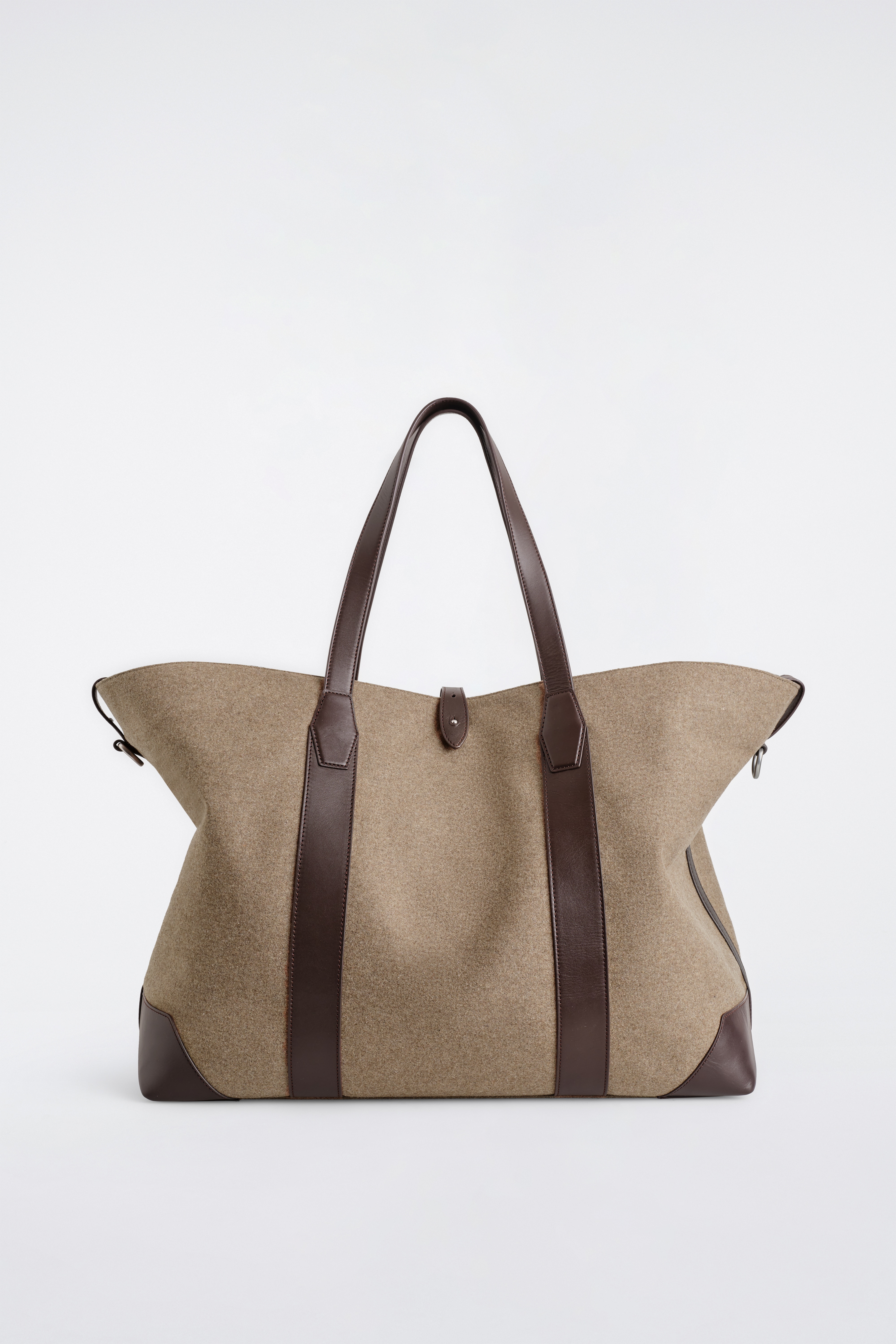 WEEKENDER OVERSIZED TOTE BAG - WOOL - BEIGE