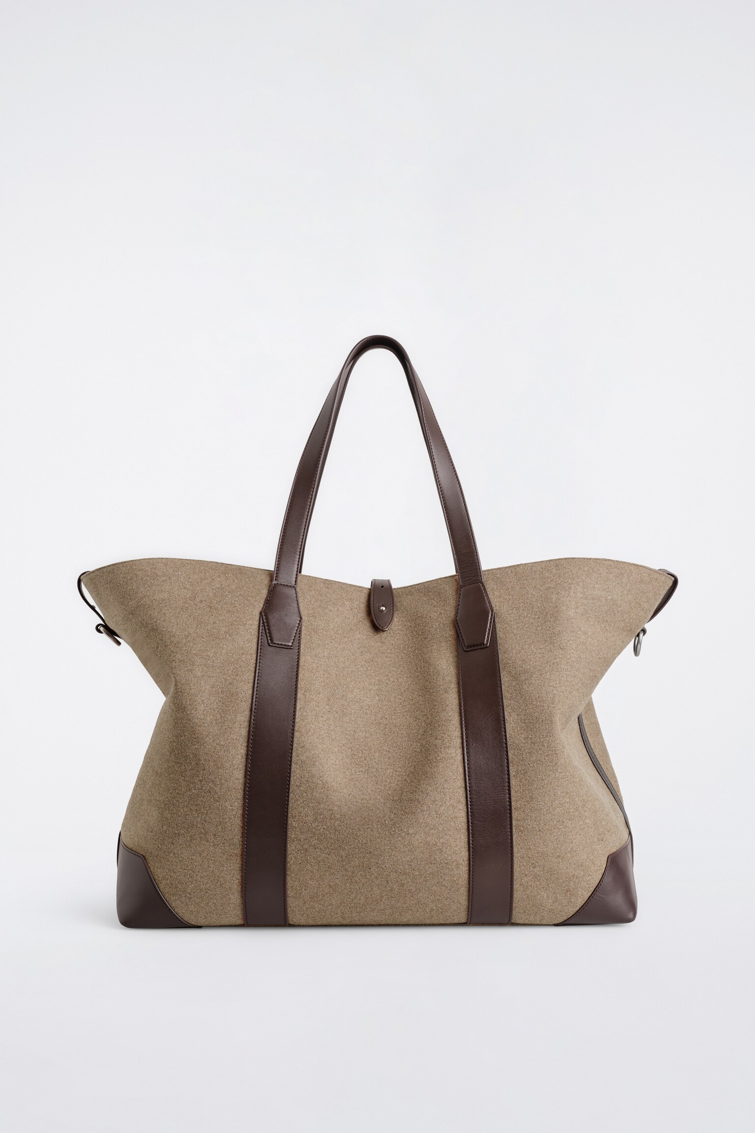 WEEKENDER OVERSIZED TOTE BAG - WOOL - BEIGE - 1