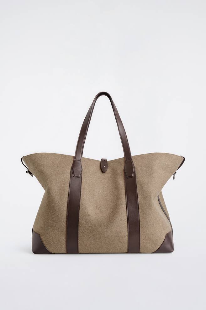 WEEKENDER OVERSIZED-TOTE BAG - WOLLE - BEIGE - 1