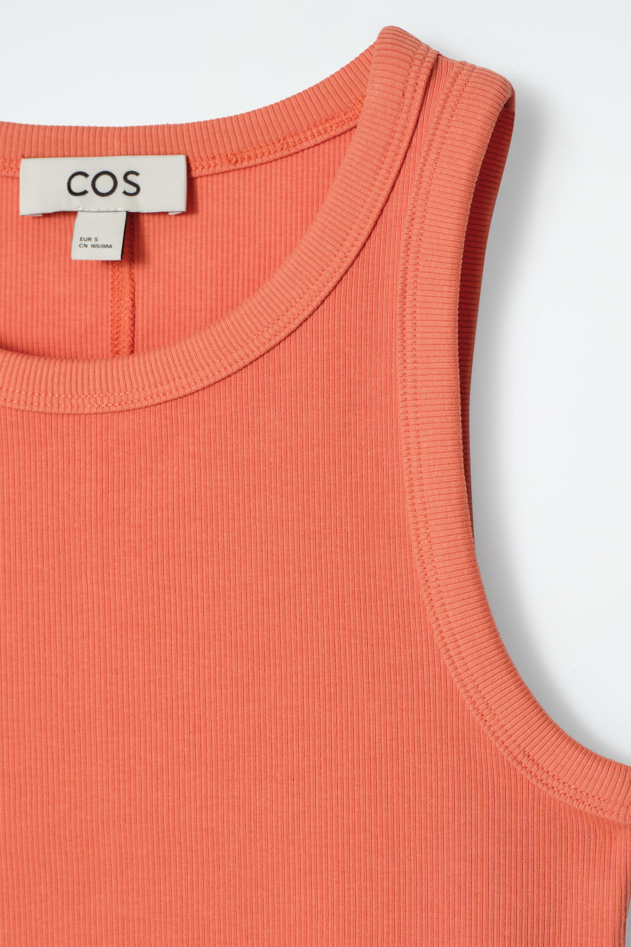 Grotere afbeelding bekijken: GERIBBELDE TANKTOP - ORANJE - DAMES | H&M BE 5