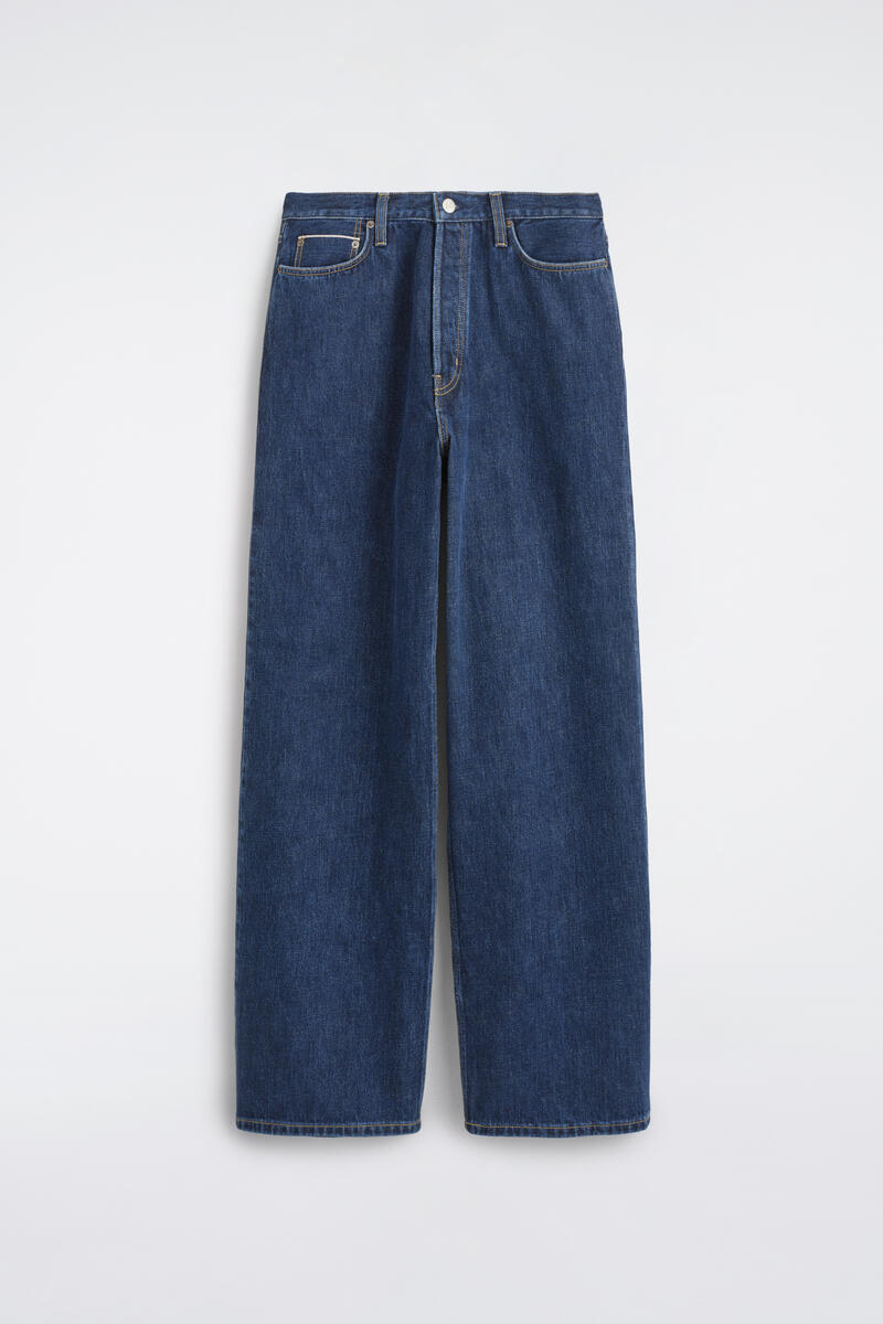 Fold Selvedge Loose-Fit Wide-Leg Jeans